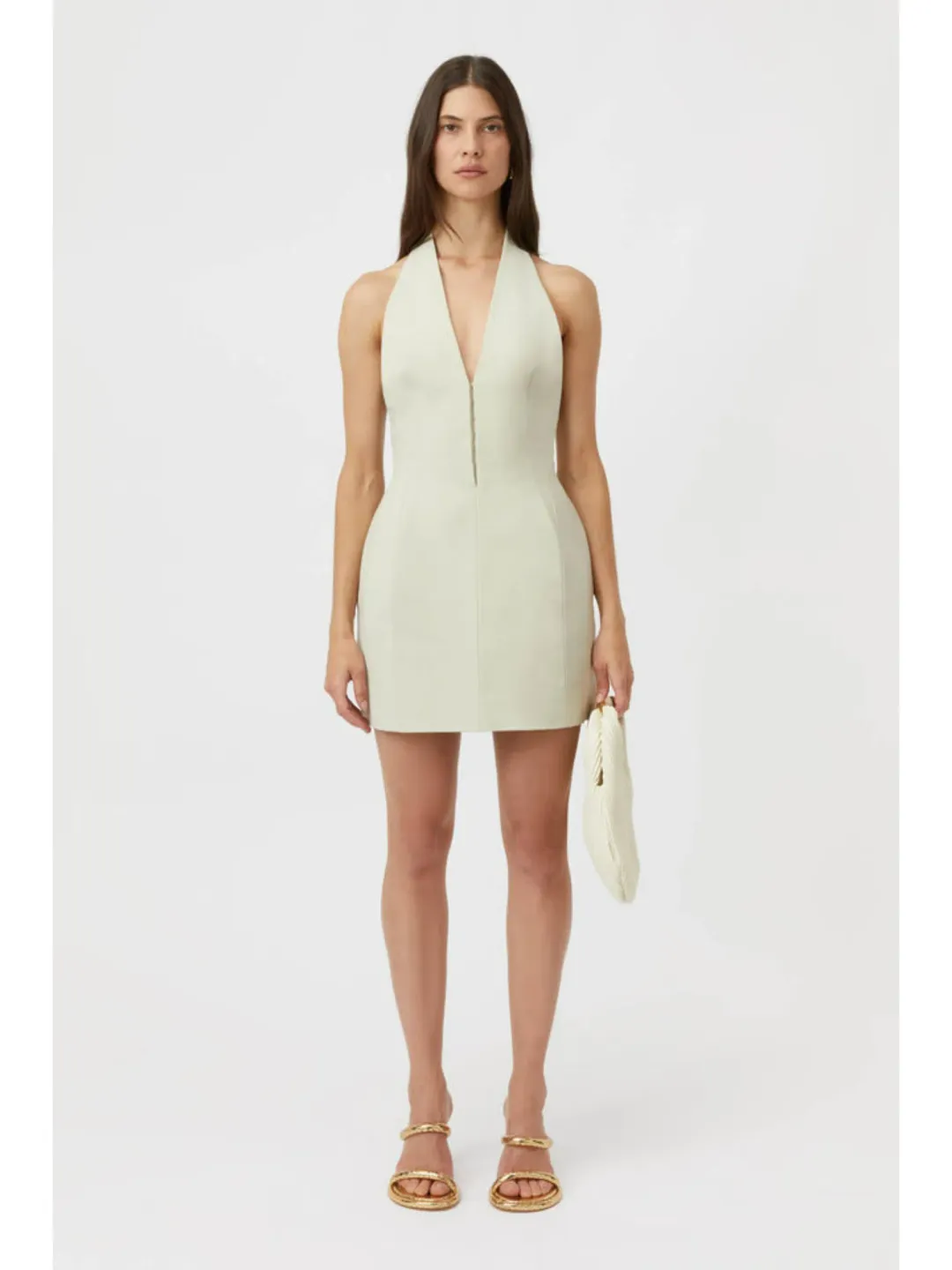 Camilla and Marc Petra Mini Dress in Pistachio Green Size AU 10 for rent on The Volte - main image