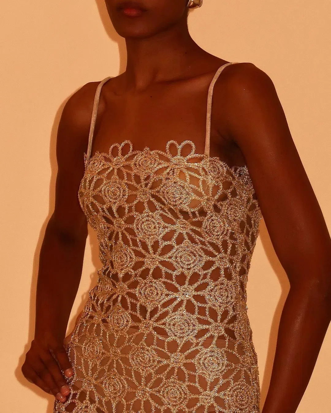 Arcina Ori Kendra Dress Gold Size M / AU 10 for rent on The Volte - main image