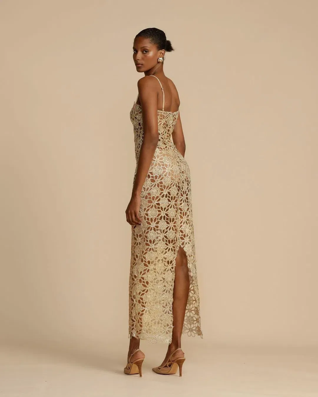 Arcina Ori Kendra Dress Gold Size M / AU 10 for rent on The Volte - main image