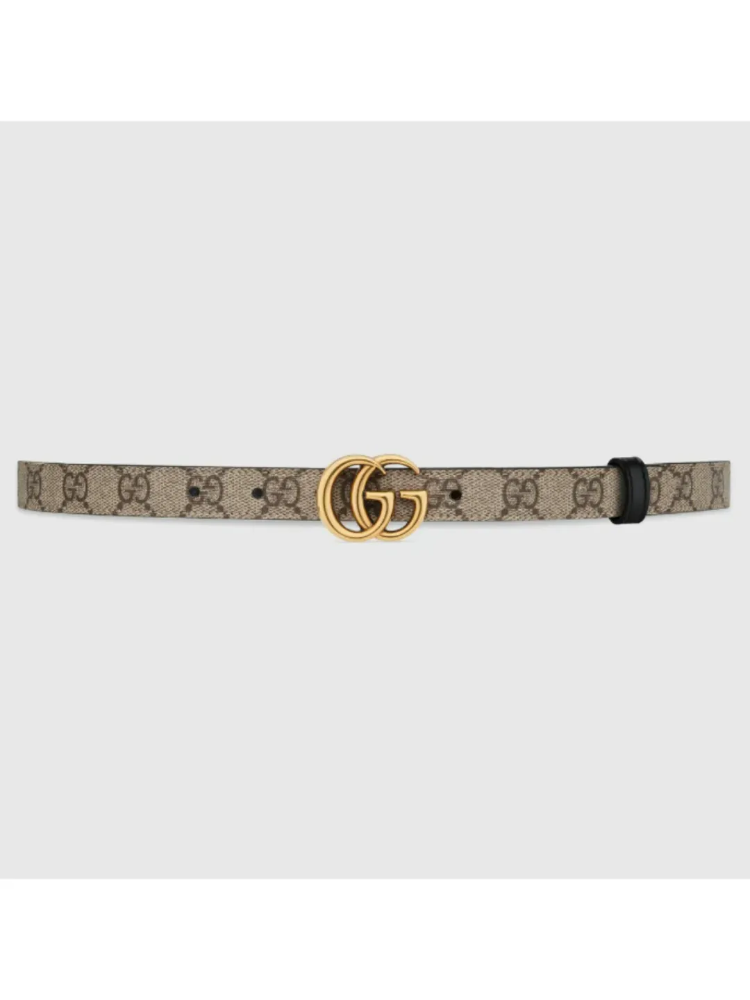 Gucci GG Marmont Reversible Thin Belt Black  for rent on The Volte - main image