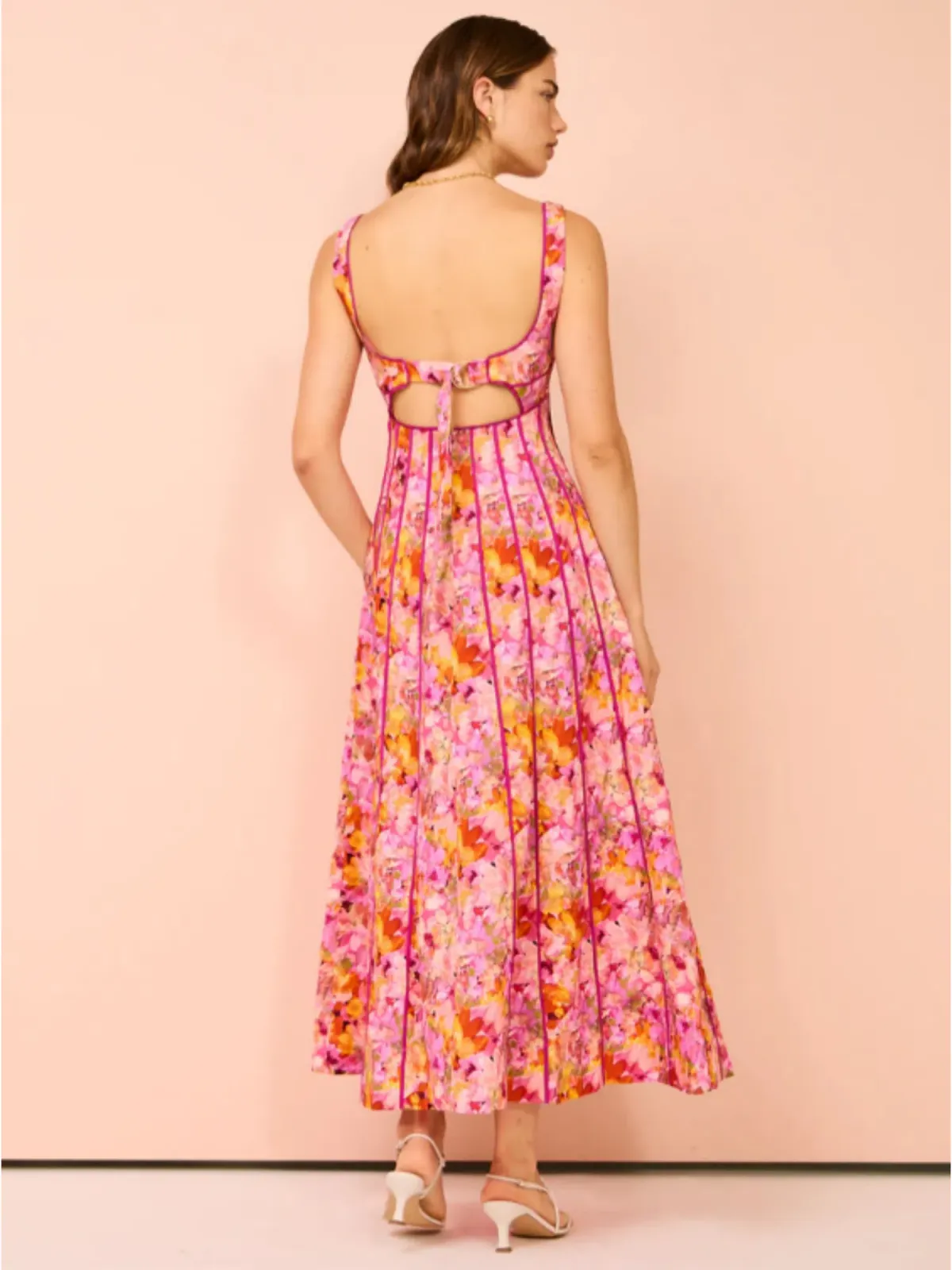 Acler Hansley Midi Dress in Lotus Size AU 14 - Image 3