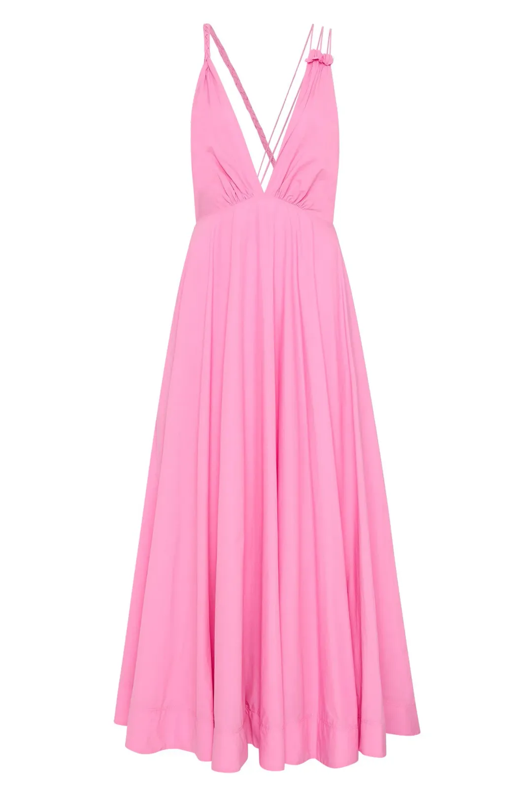 Aje Vellum Maxi Dress Pink Size 8 for rent on The Volte - main image