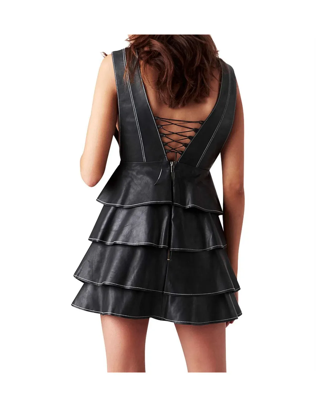 Aje Banksia Leather Dress Black Size 8 - Image 3