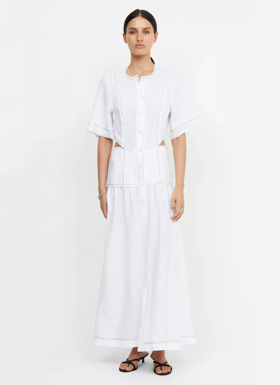 Bec & Bridge Cassie Maxi Dress Ivory Size 10 for rent on The Volte - main image