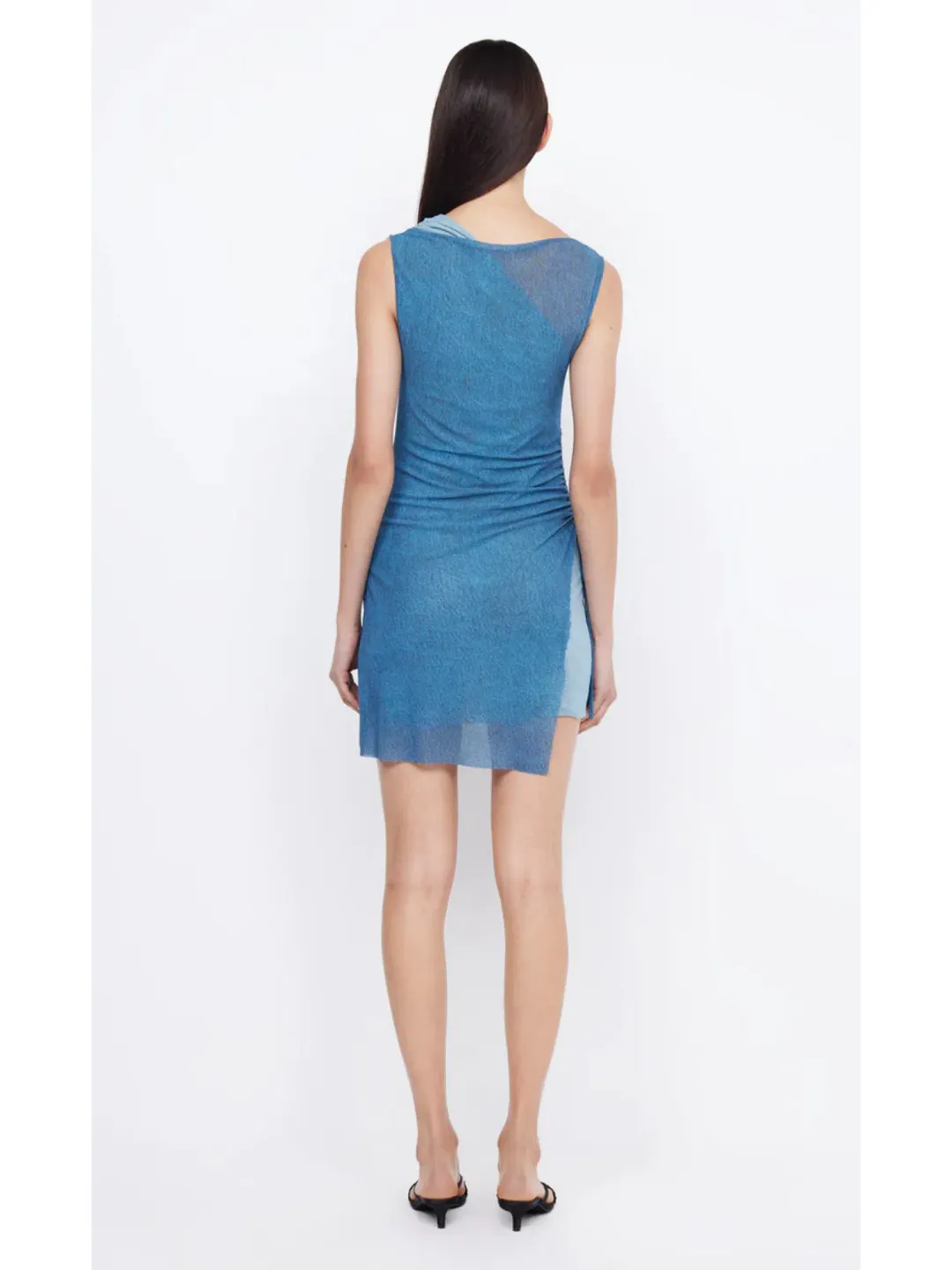 Bec & Bridge Hayden Asymmetric Mini Dress Blue Size AU 6 for rent on The Volte - main image