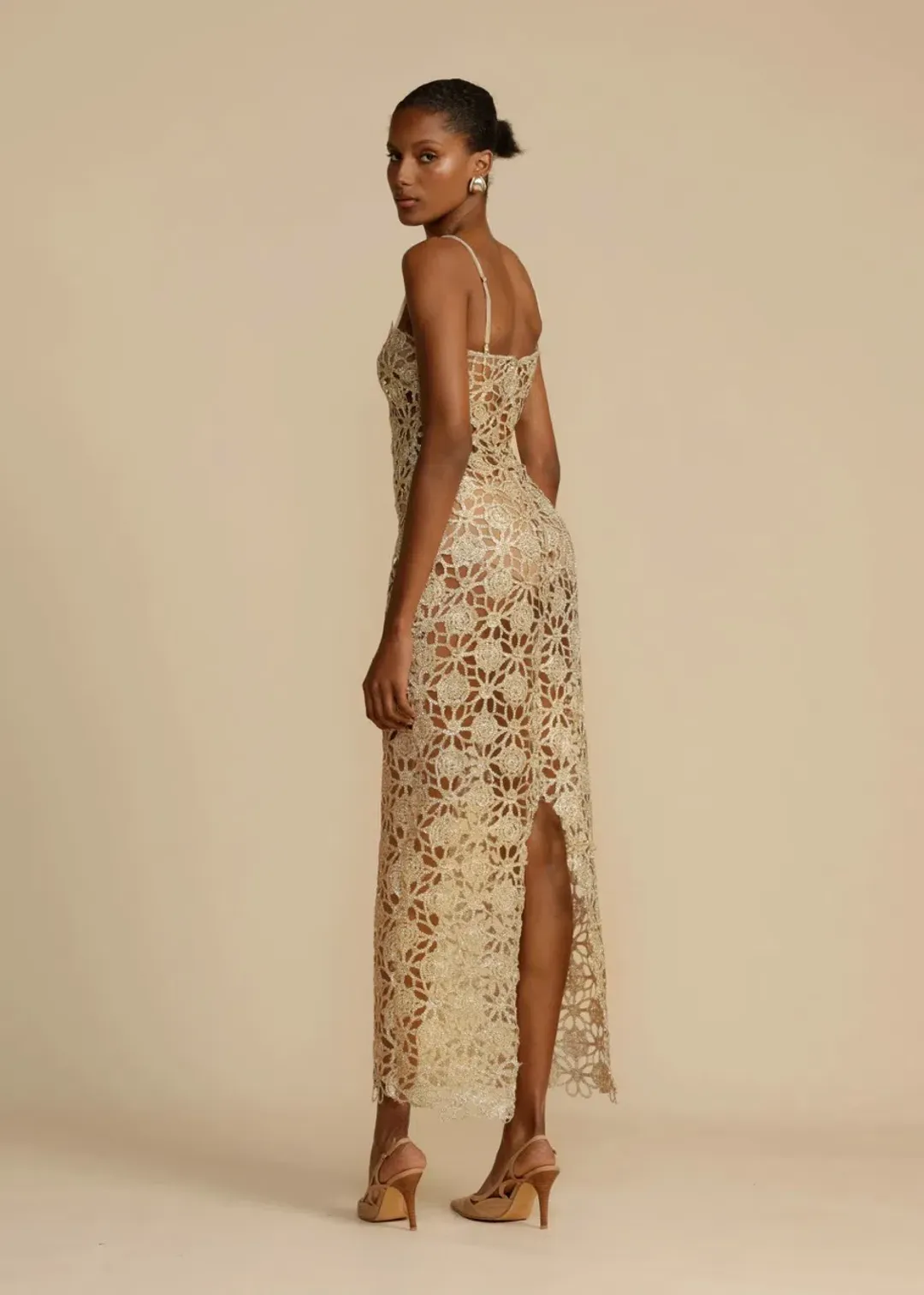 Arcina Ori Kendra Dress Metallic Gold Size S / AU 8 for rent on The Volte - main image