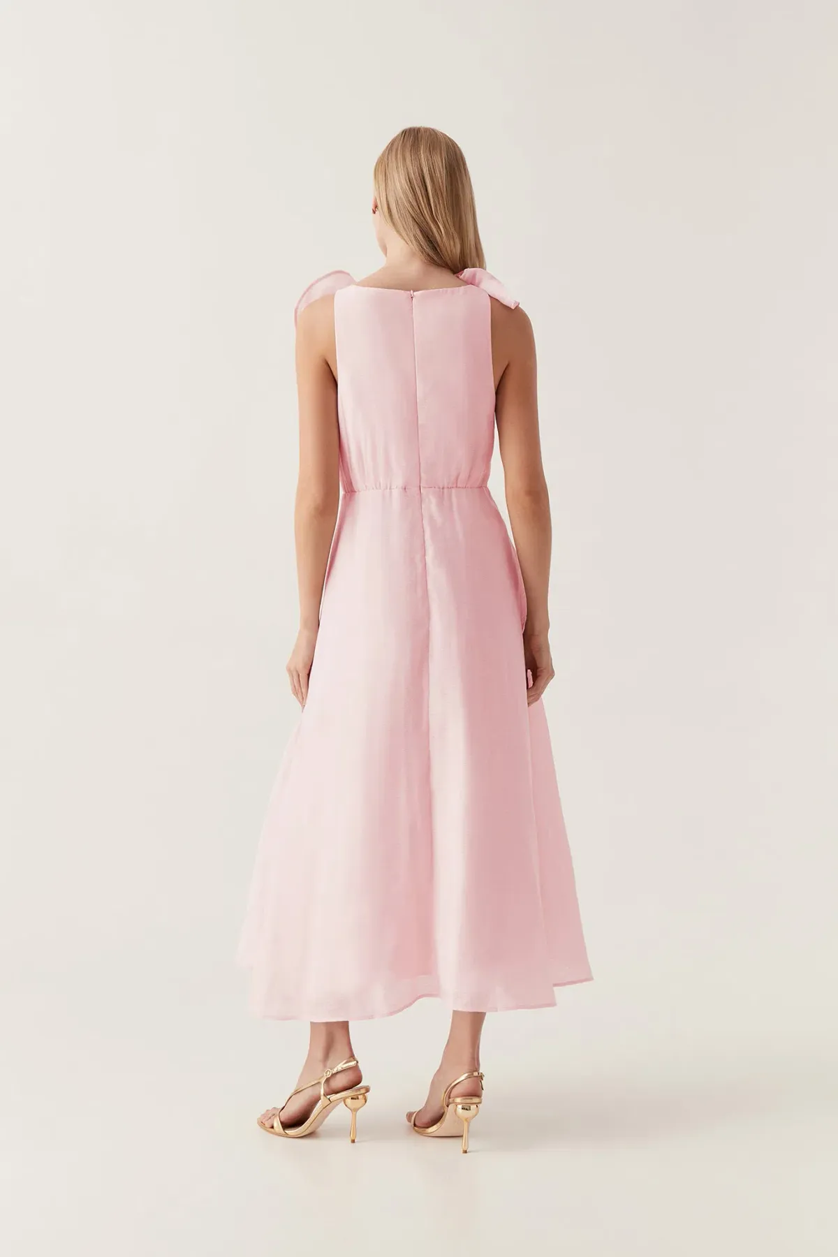 Aje Genesis Midi Dress in Soft Pink Size 14 - Image 2