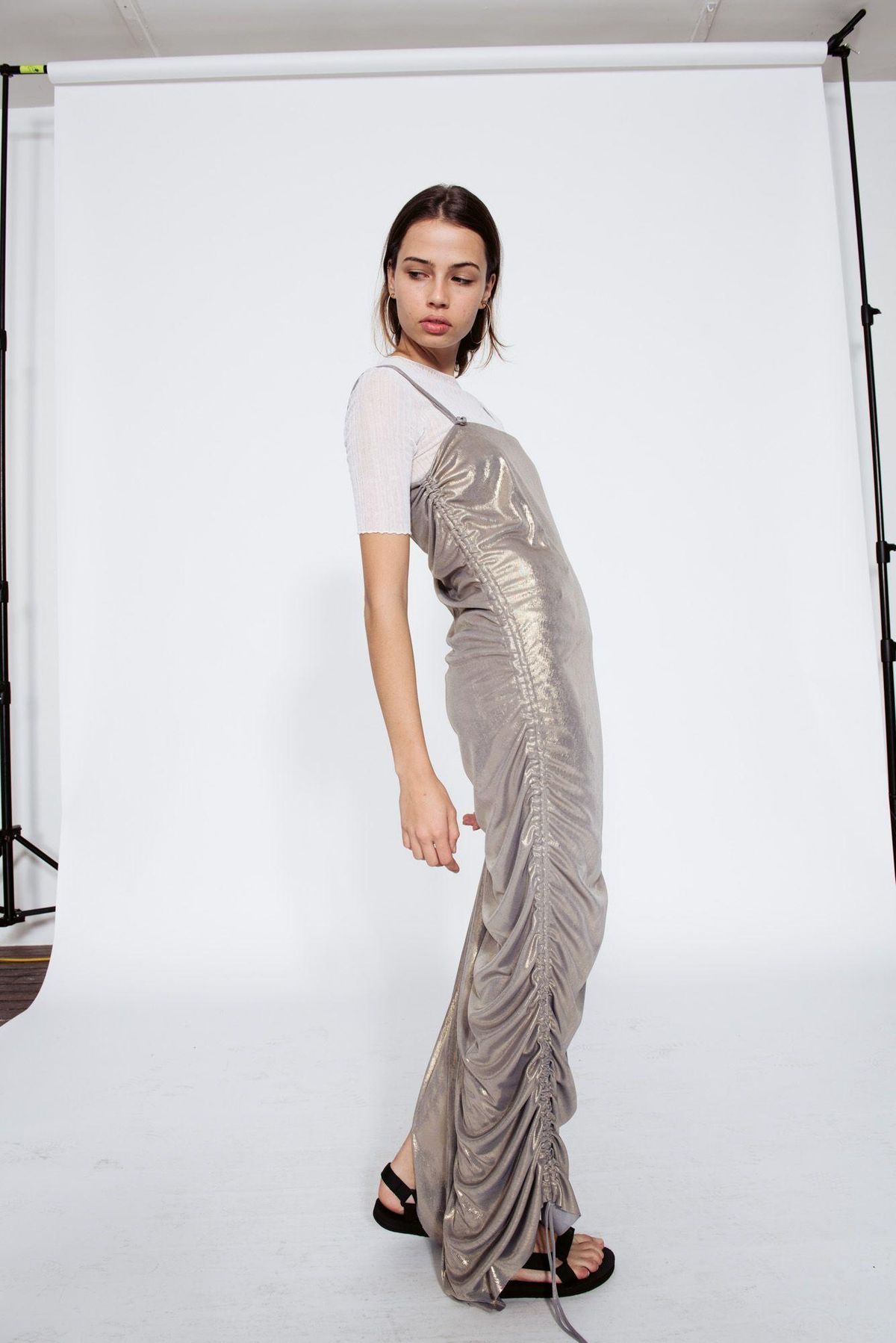 Georgia Alice Blazing Cami Dress Silver Size 8  - Image 3