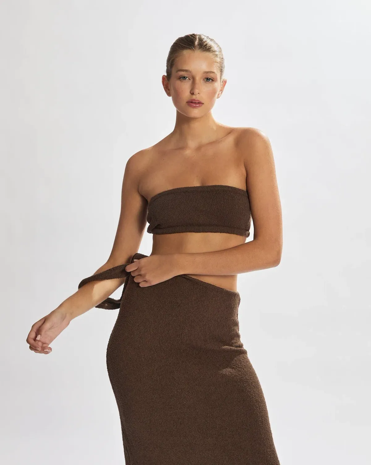 One Mile Solei Knit Maxi Dress Brown Size S / AU 8 - Image 2