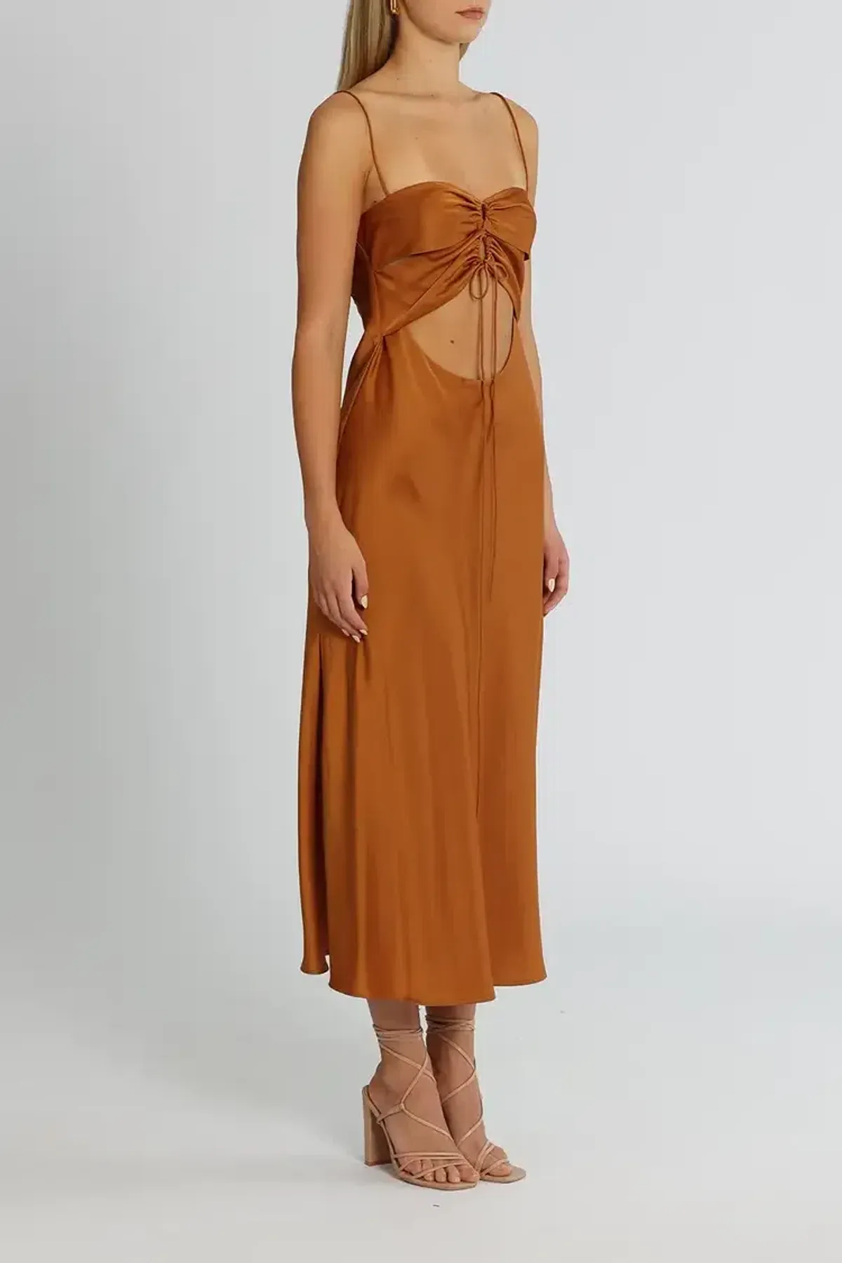 Clea Estelle Slip Dress in Copper Size 12 - Image 2