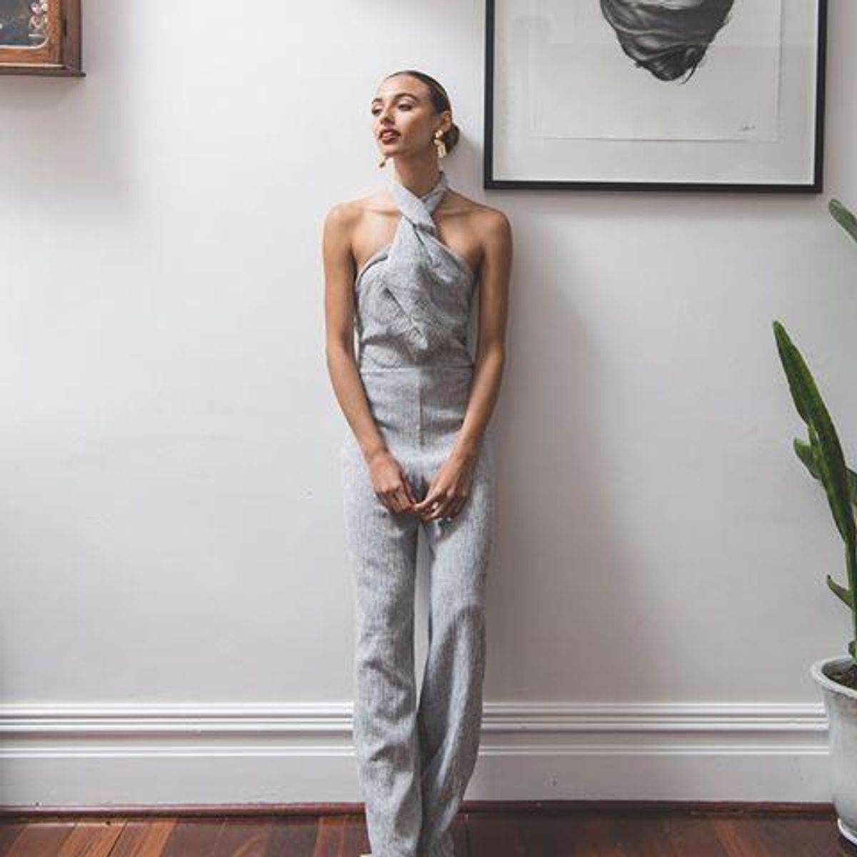 ONE FELL SWOOP Emily Linen Jumpsuit Size 8 - Image 1