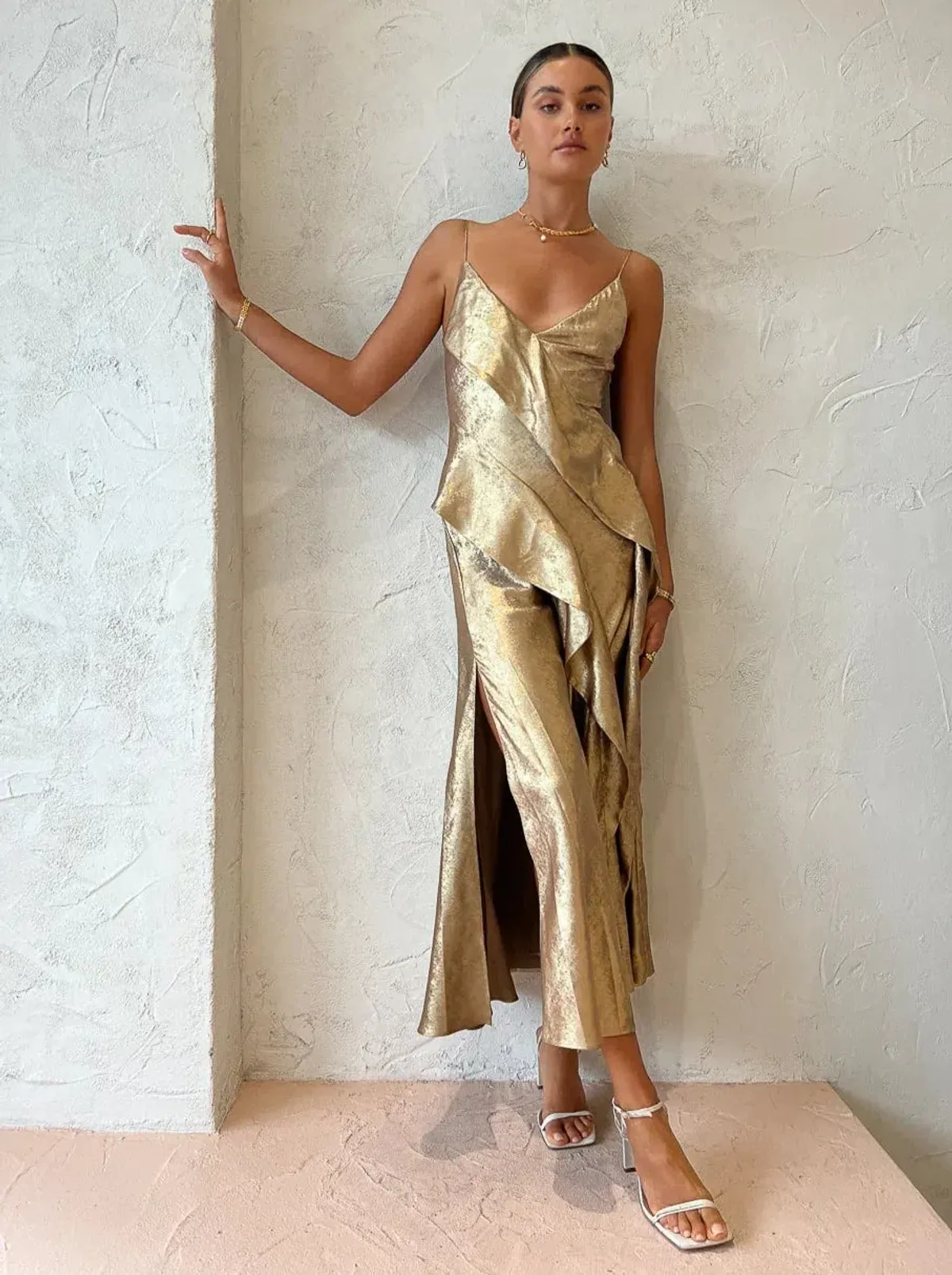 Acler Queensbridge Dress in Gold Size 6  - Image 2