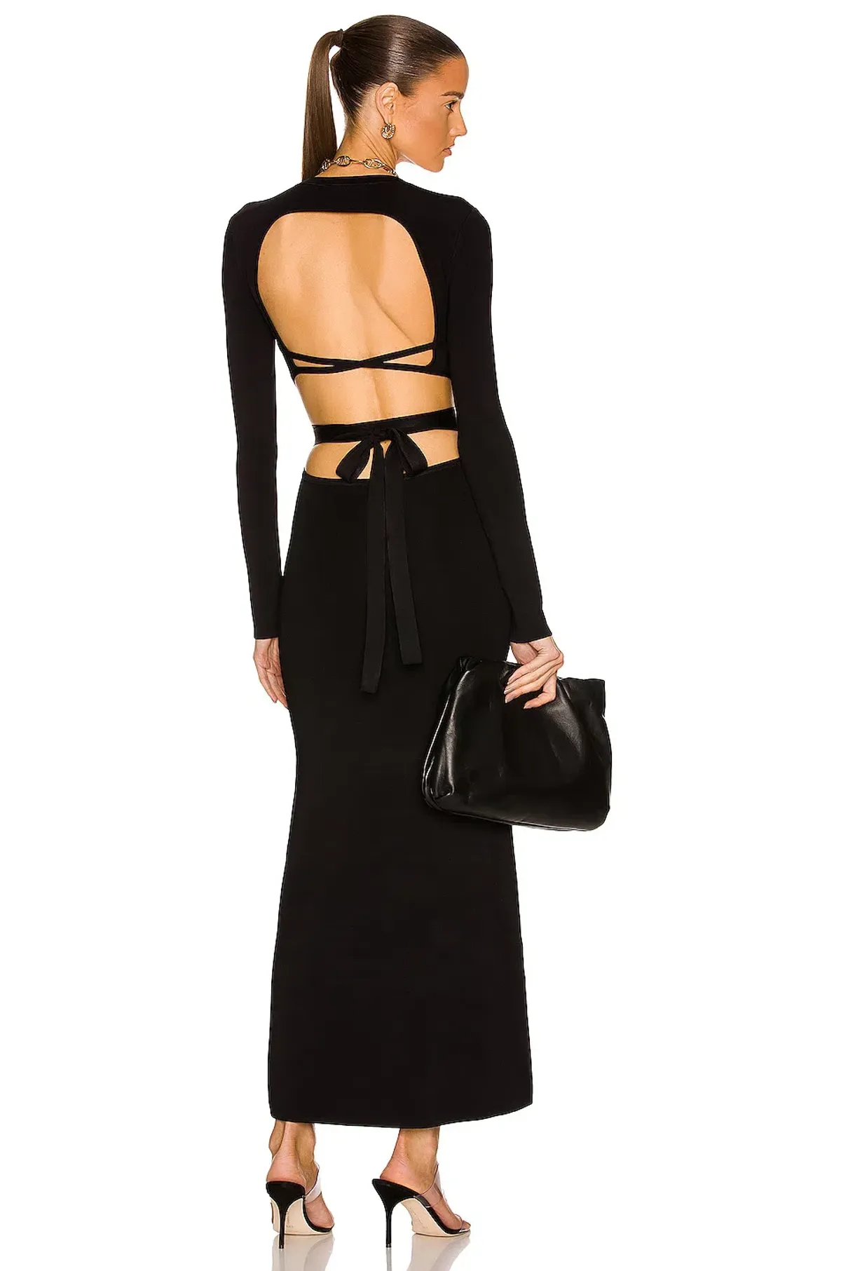 Sir The Label Georges Open Back Dress Black Size 3/AU 12 - Image 3