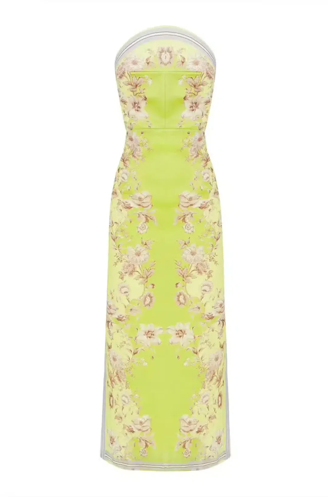 Alemais Marlow Bodice Midi Dress Lemon Paisley Size 10 for rent on The Volte - main image