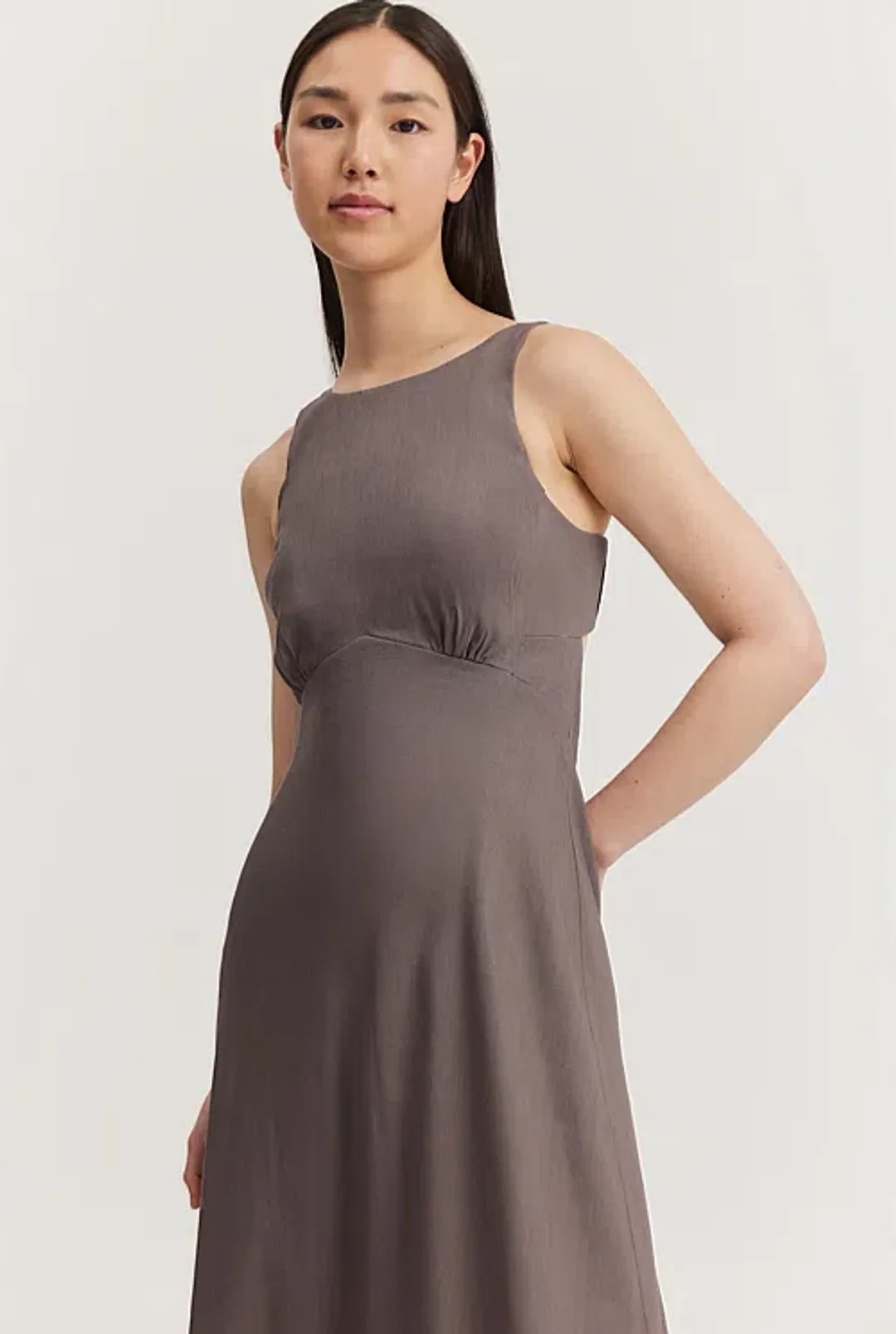 Country Road Cut-Away Column Dress Grey Size 10 for rent on The Volte - main image