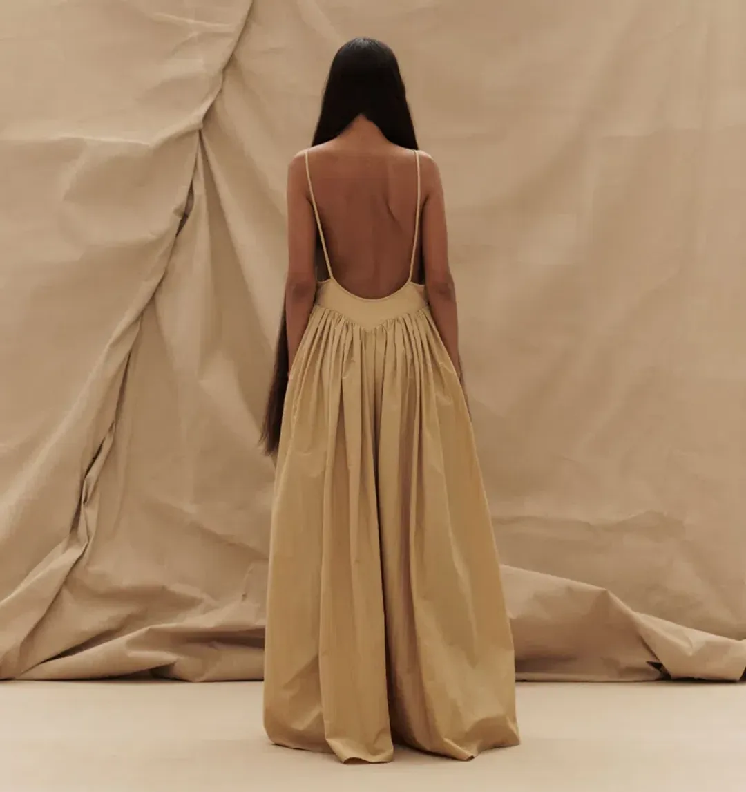 Paris Georgia Paloma Dress in Sand Size S / AU 8 for rent on The Volte - main image