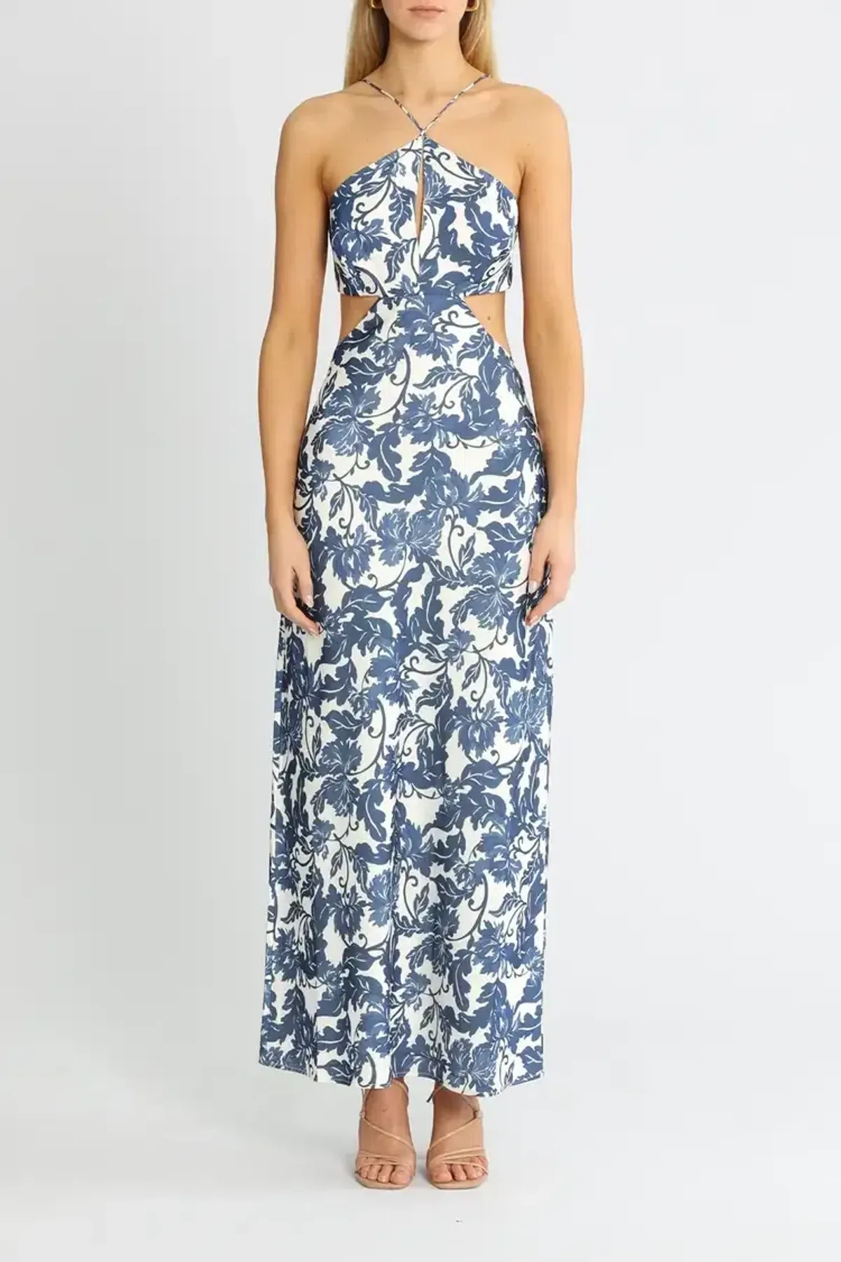 Significant Other Holly Maxi Dress Blue Print Size 12 - Image 1