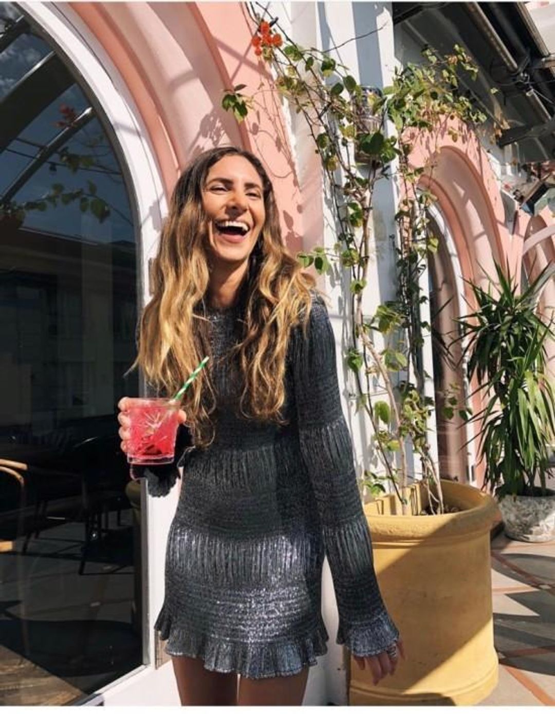 Georgia Alice Sublime Mini Dress Metallic Silver Size 8 for rent on The Volte - main image