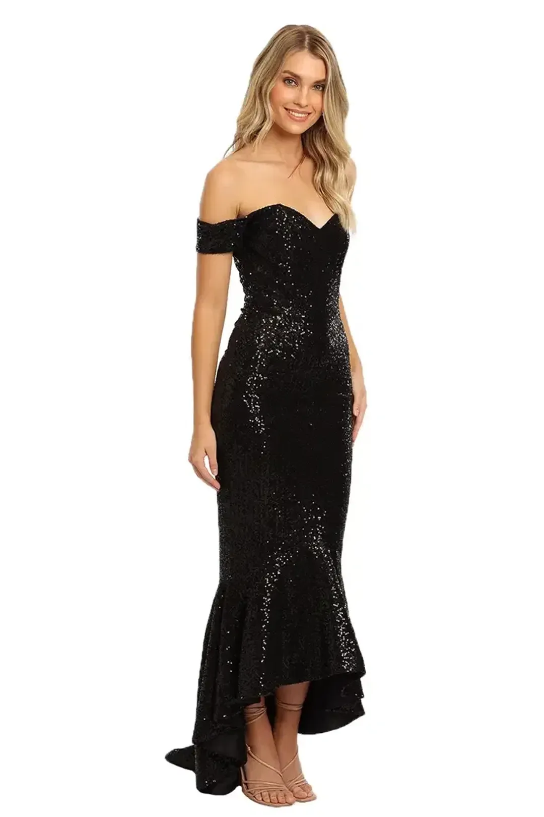 Portia and Scarlett Diamond Gown in Black Size 6 for rent on The Volte - main image