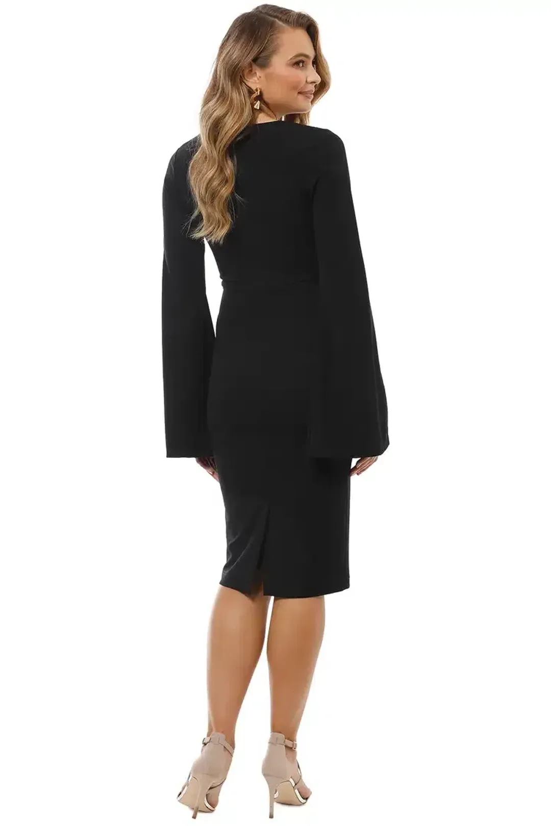 Pasduchas Amaryllis Midi Dress in Black Size 8 for rent on The Volte - main image