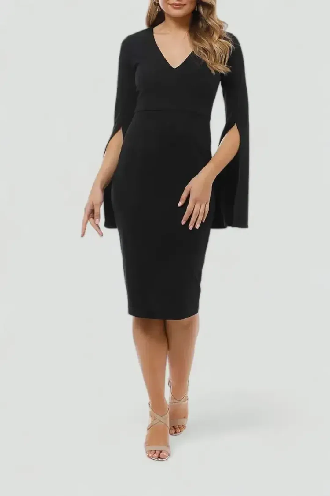 Pasduchas Amaryllis Midi Dress in Black Size 8 for rent on The Volte - main image
