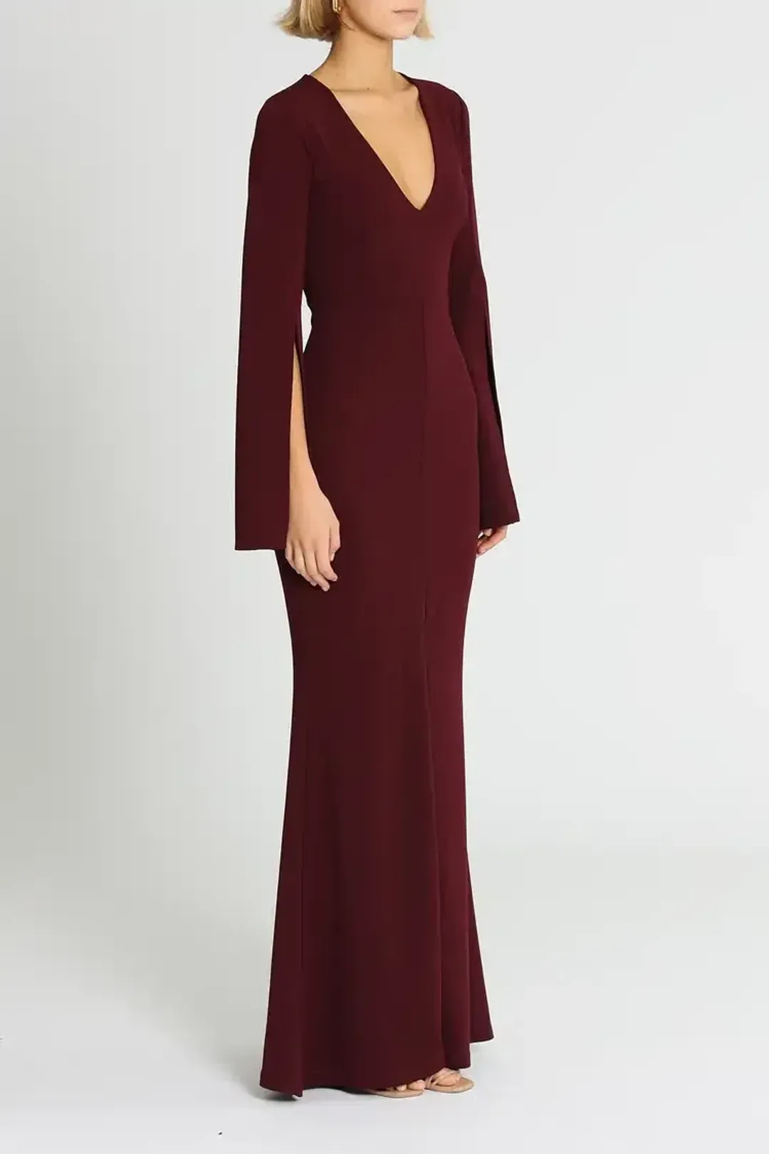 Pasduchas Amaryllis Gown in Wine Size 8 for rent on The Volte - main image
