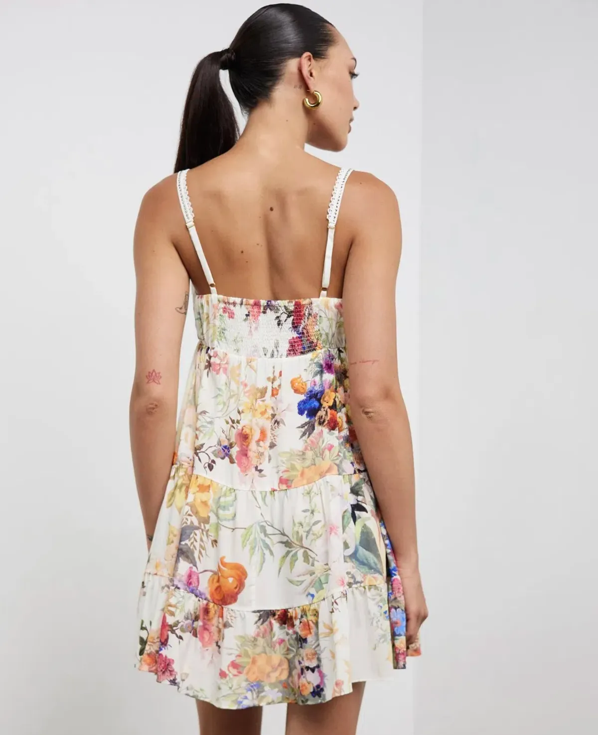 Camilla Gathered Bust Tiered Mini Dress Friends With Frescos Size XS / AU 8 - Image 3