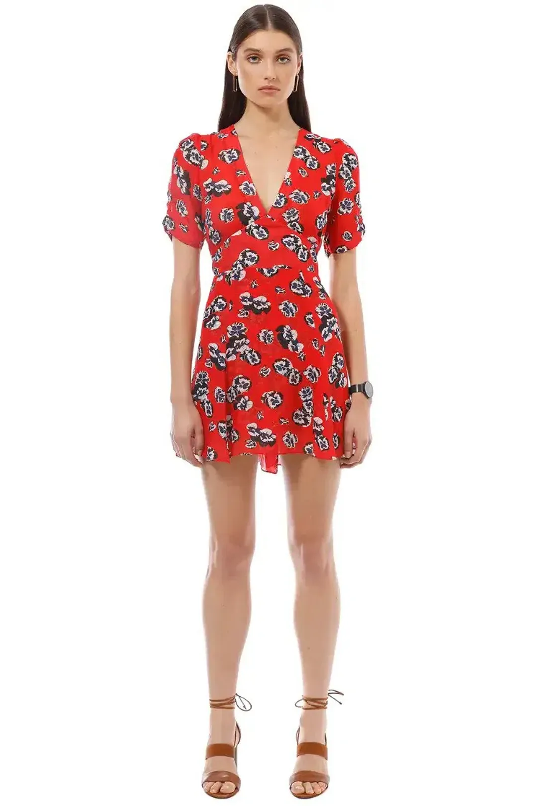 Realisation Par Ozzie Mini Dress Red Size 6 for rent on The Volte - main image