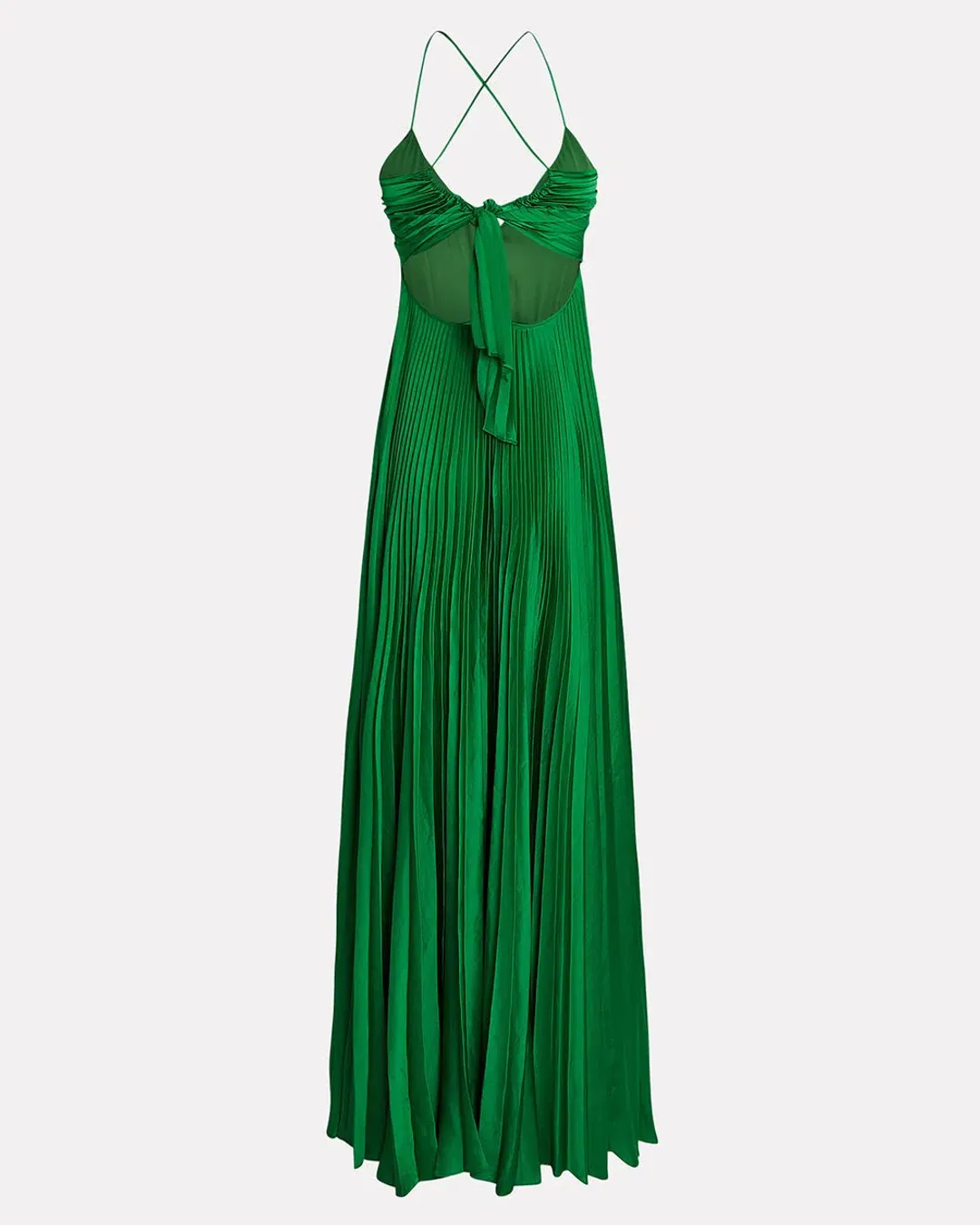 A.L.C. Aries Pleated Cut Out Dress in Green Size AU 6-8 for rent on The Volte - main image