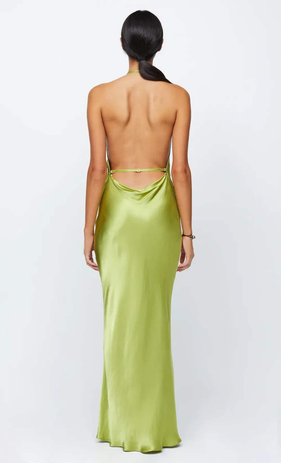Bec & Bridge Odessa Halter Maxi Dress in Chartreuse Green Size 10 for rent on The Volte - main image