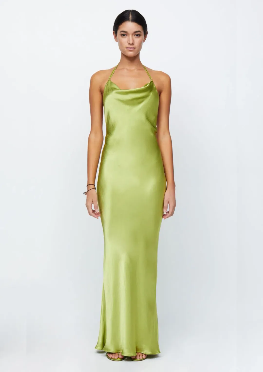 Bec & Bridge Odessa Halter Maxi Dress in Chartreuse Green Size 10 for rent on The Volte - main image