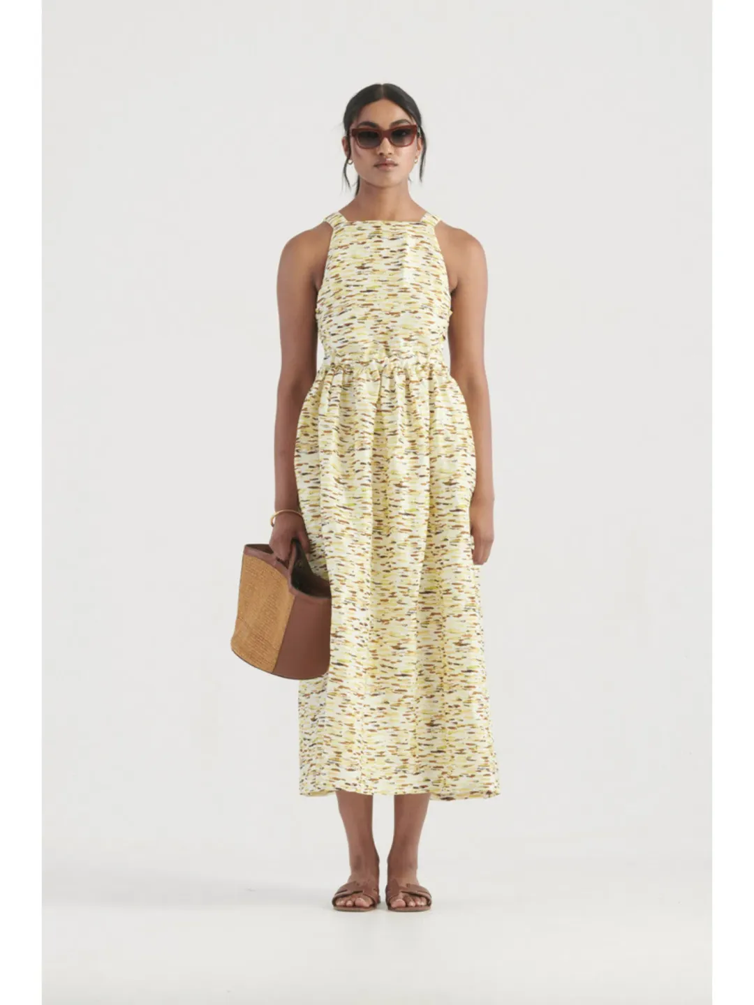 Elka Collective Mari Top And Skirt Set Citrus Print Size AU 10  for rent on The Volte - main image