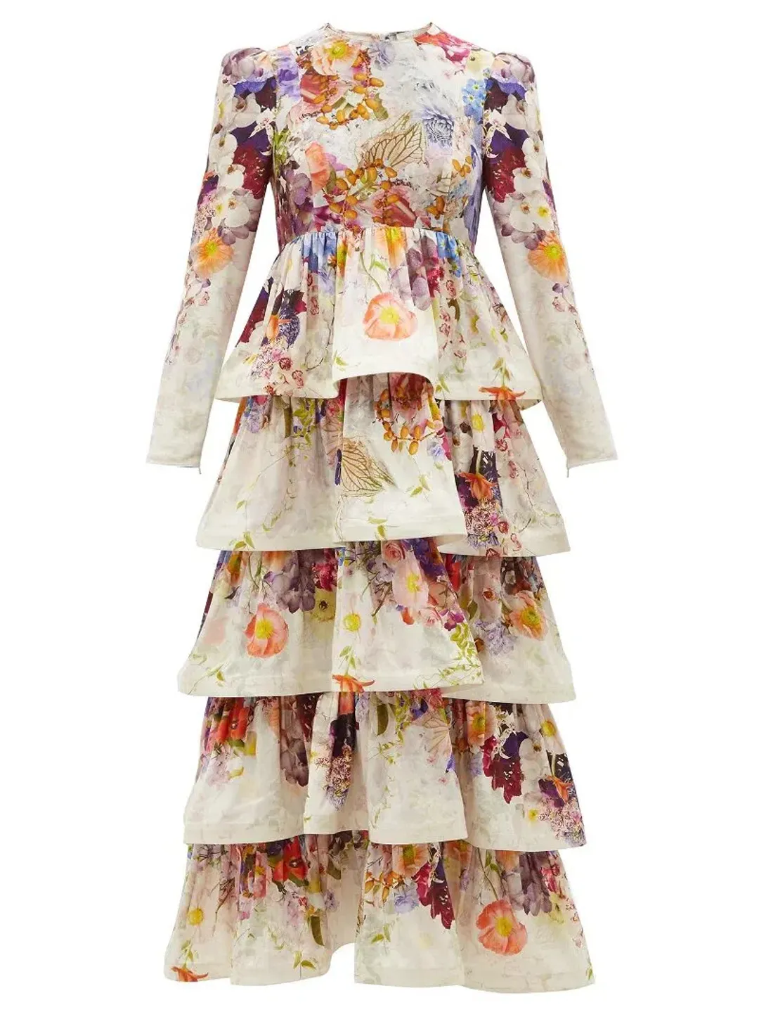 Zimmermann The Prima Tiered Gown in Floral Print Size 3 / AU 14 for rent on The Volte - main image
