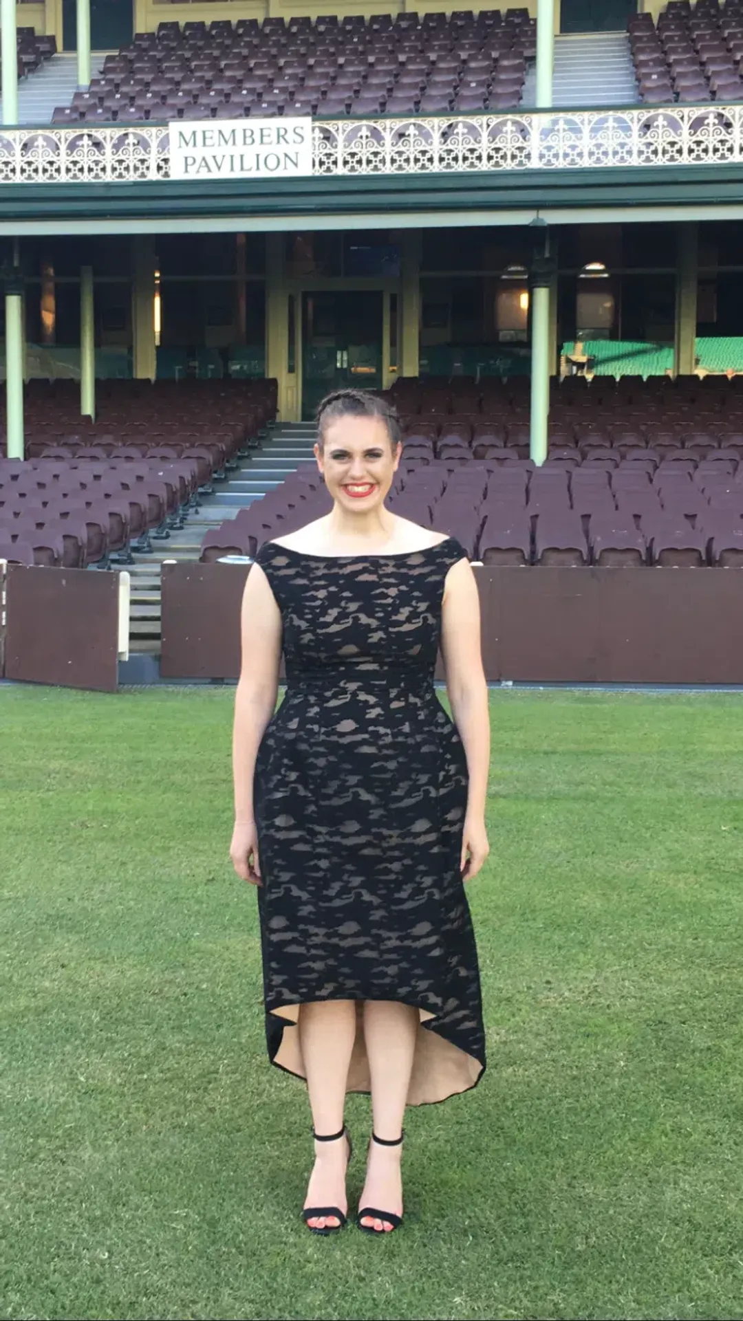 Carla Zampatti Lace Dress Black Size 14 for rent on The Volte - main image