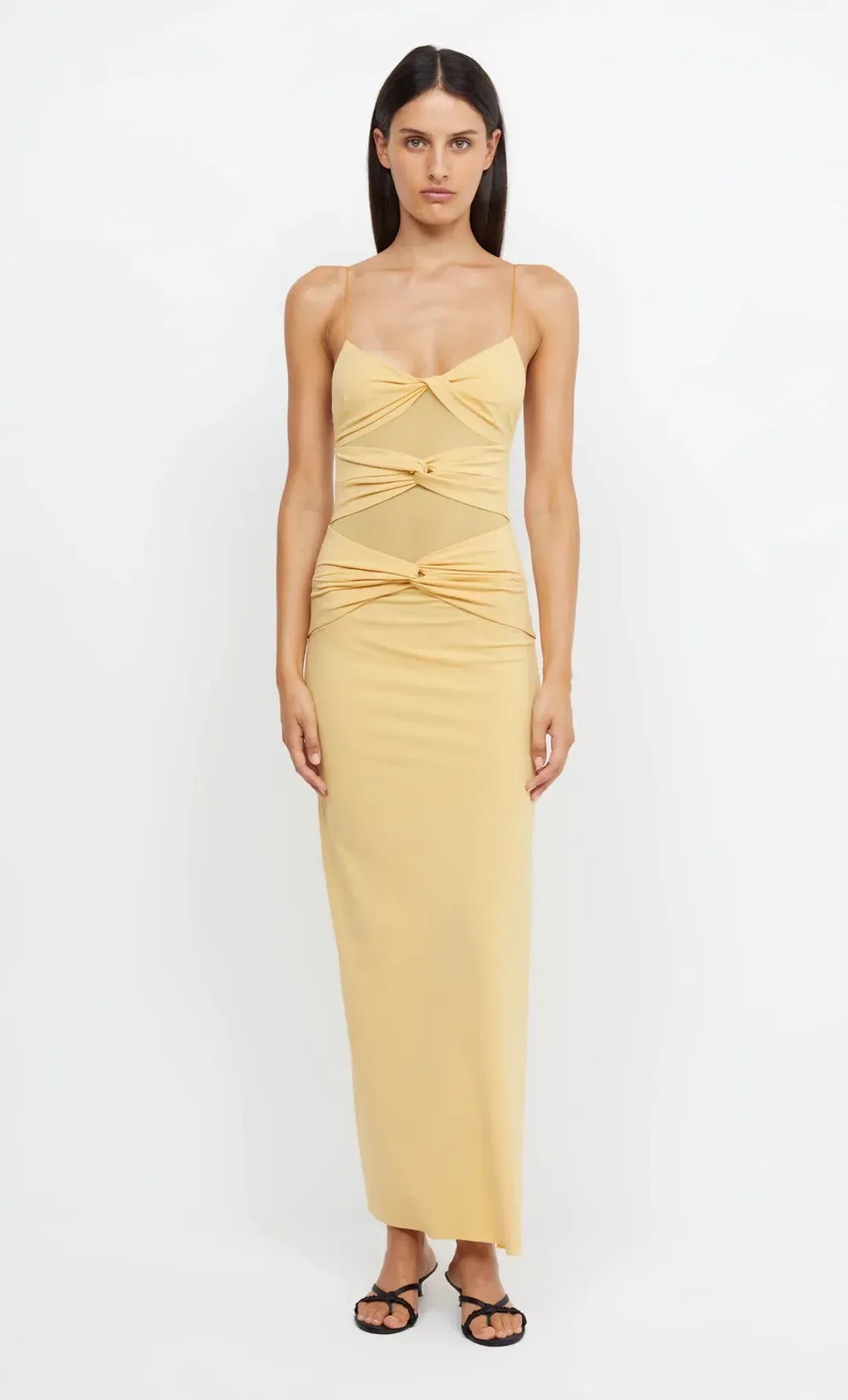 Bec & Bridge Montana Twist Dress Yellow Size 8 for rent on The Volte - main image