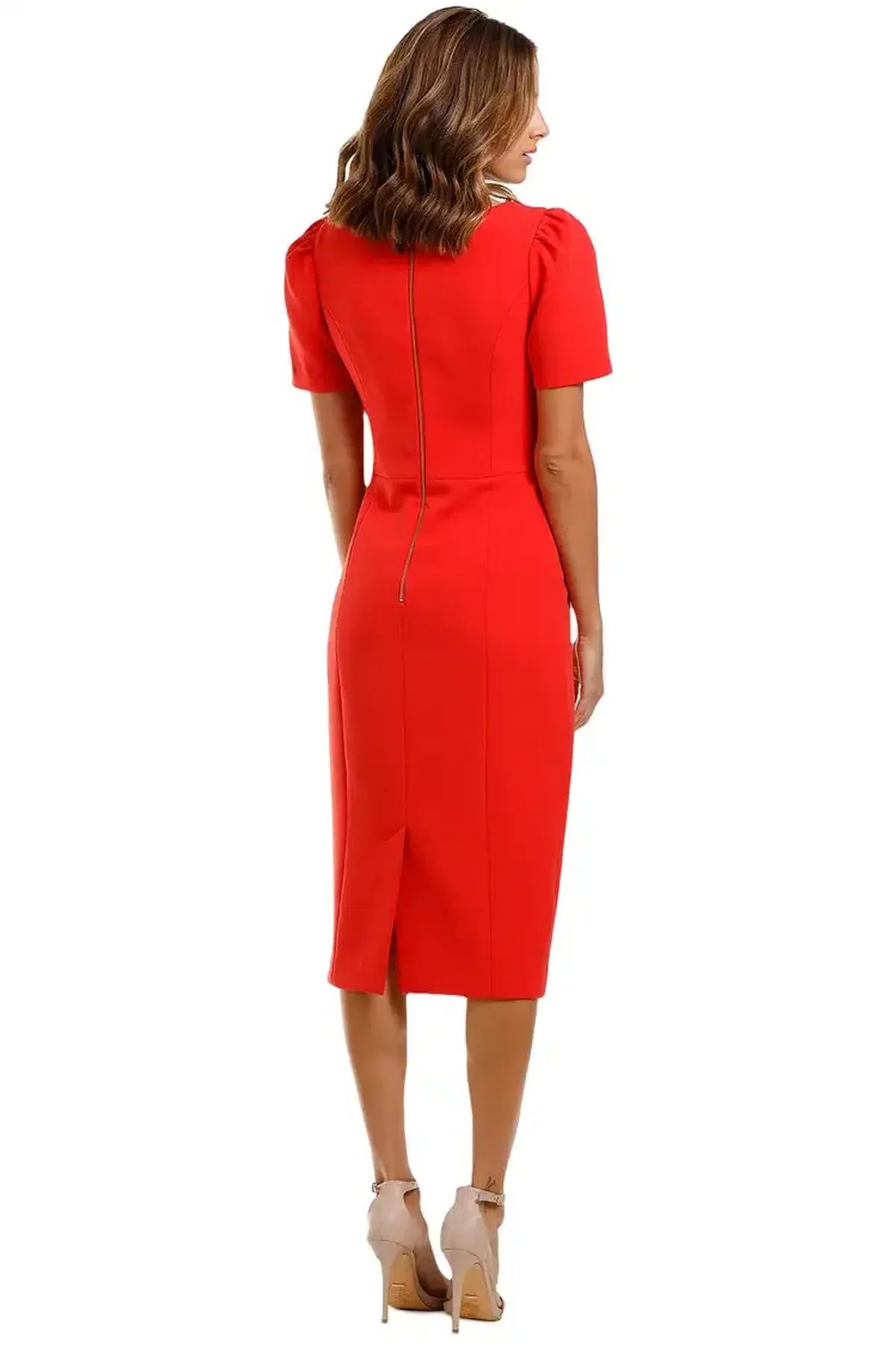 Rebecca Vallance Lamour Dress in Red Size 10 - Image 3