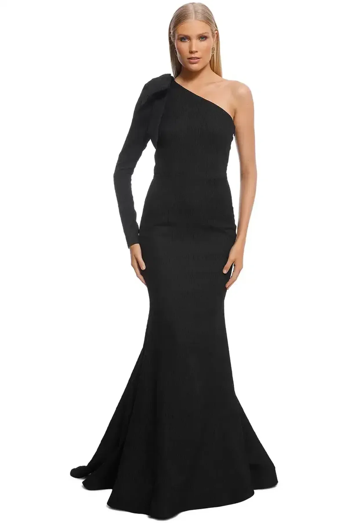 Rebecca Vallance Harlow Bow Gown in Black Size 10 - Image 1