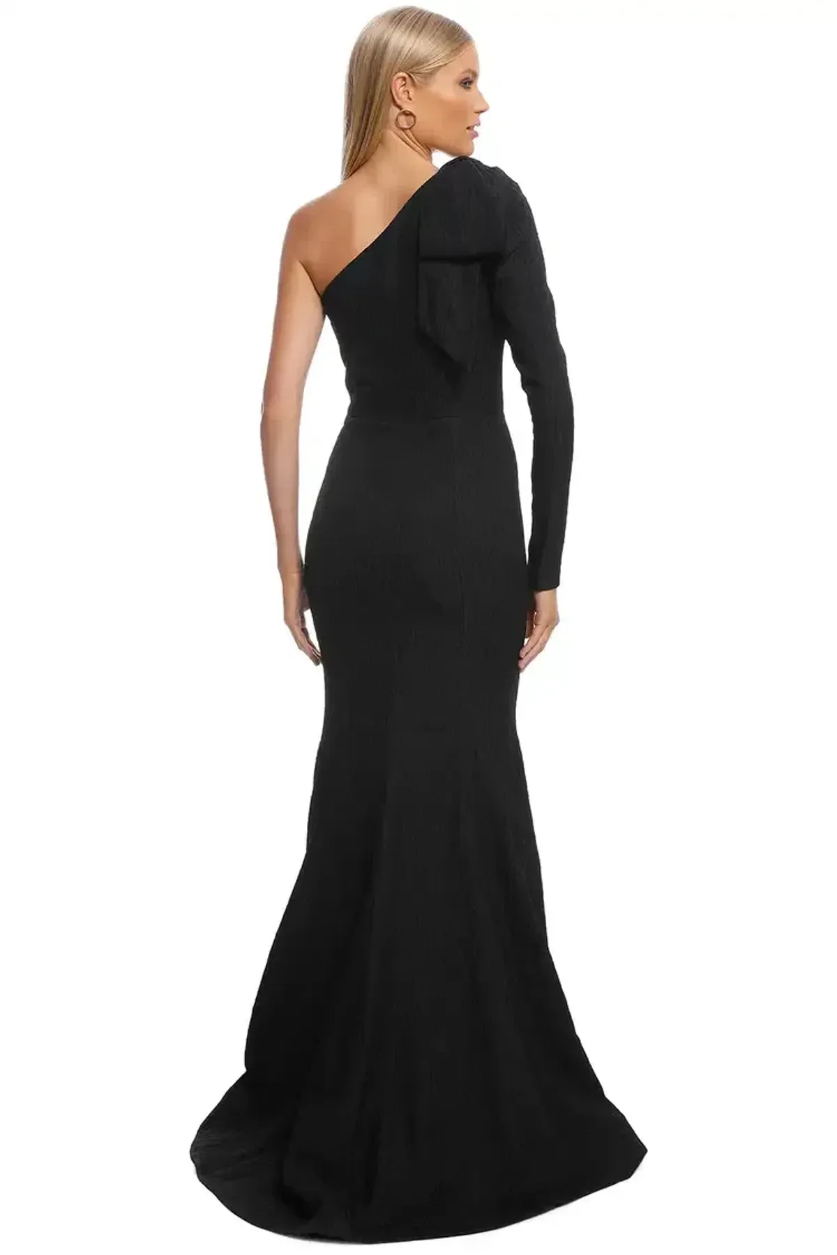Rebecca Vallance Harlow Bow Gown in Black Size 8 - Image 3