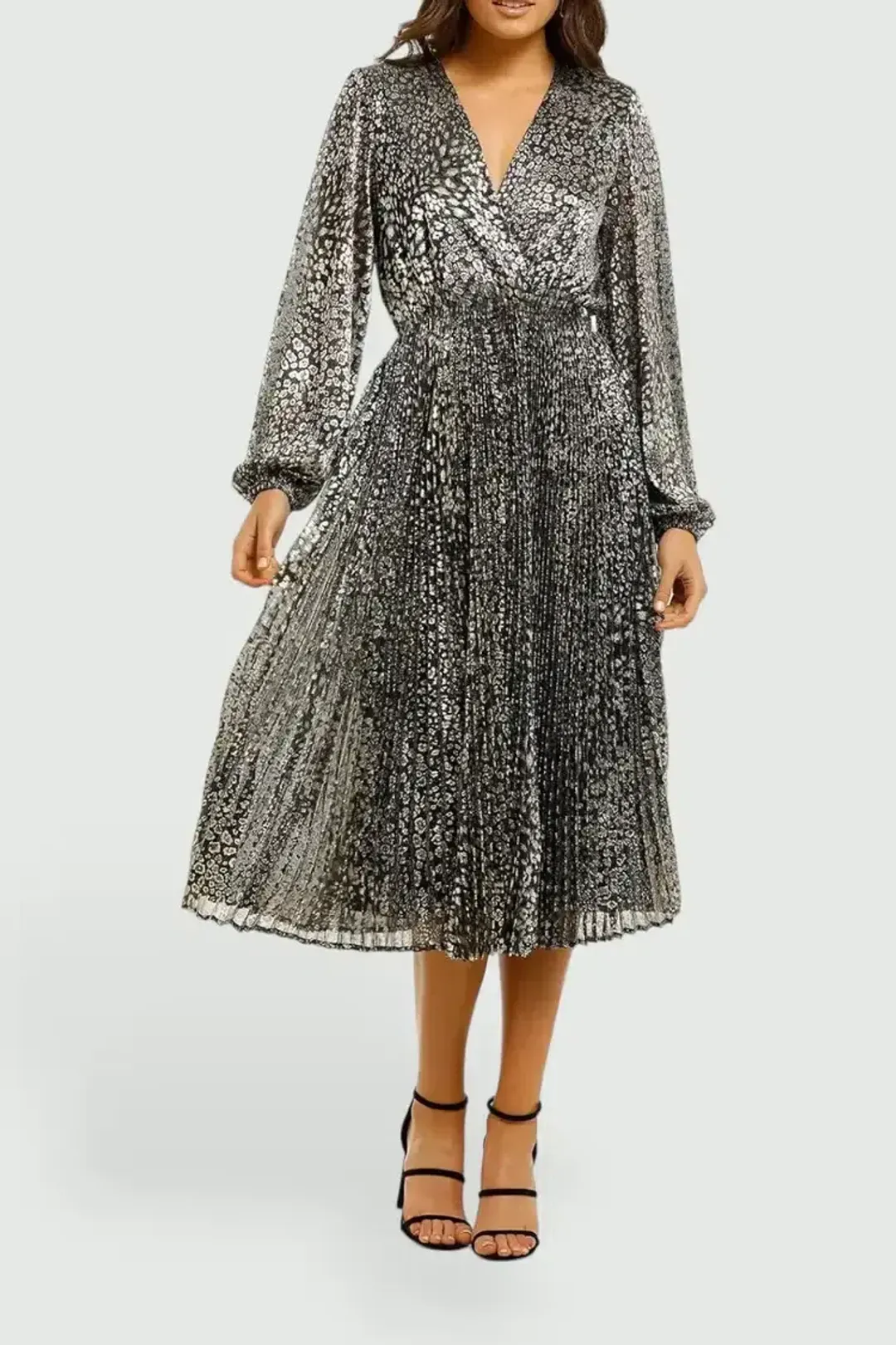 Rebecca Vallance Vienna Midi Dress in Gold Size 10 for rent on The Volte - main image