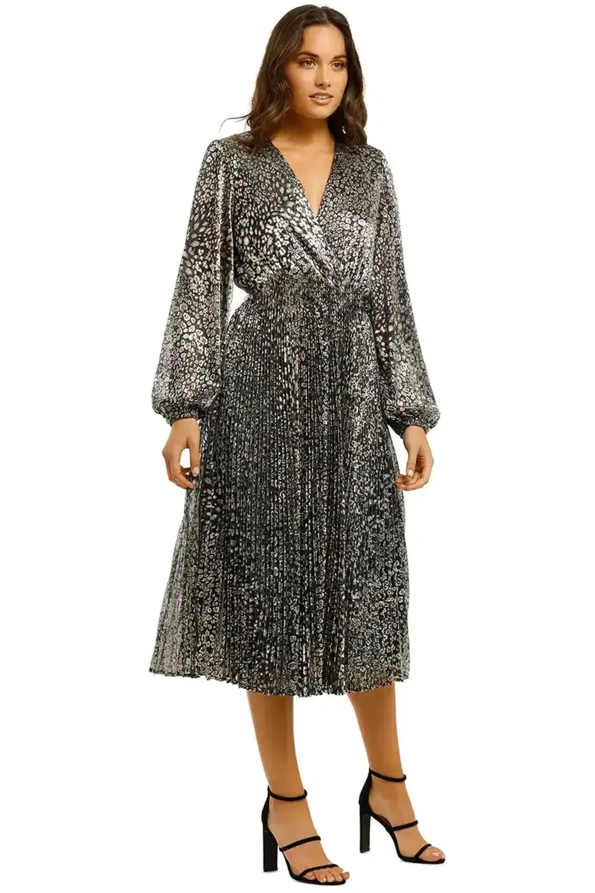 Rebecca Vallance Vienna Midi Dress in Gold Size 10 - Image 1