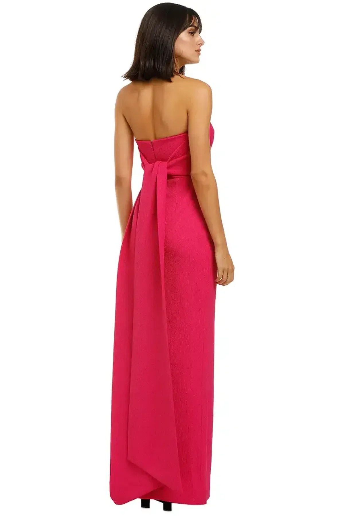 Rebecca Vallance Natalia Tie Gown in Magenta Size 10 - Image 3