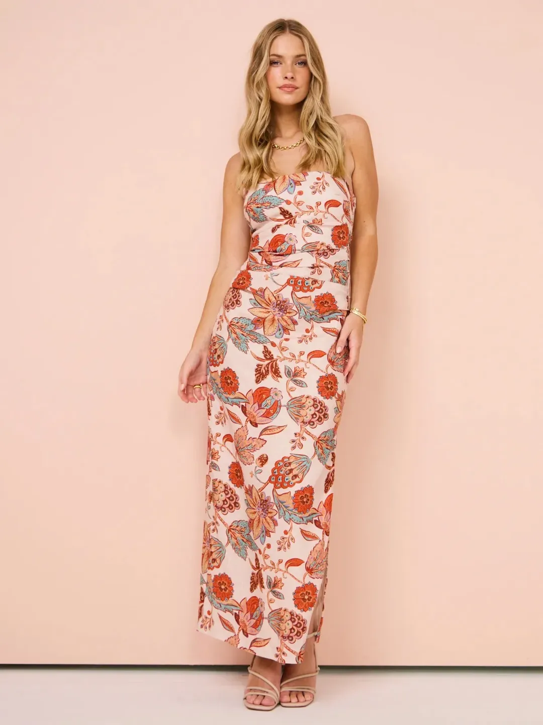 Sir The Label Noemi Halter Midi Dress Floral Size 1/Au 8 for rent on The Volte - main image