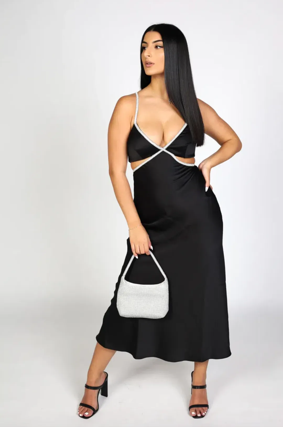 Sheike Kendall Midi Dress Black Size 8 for rent on The Volte - main image