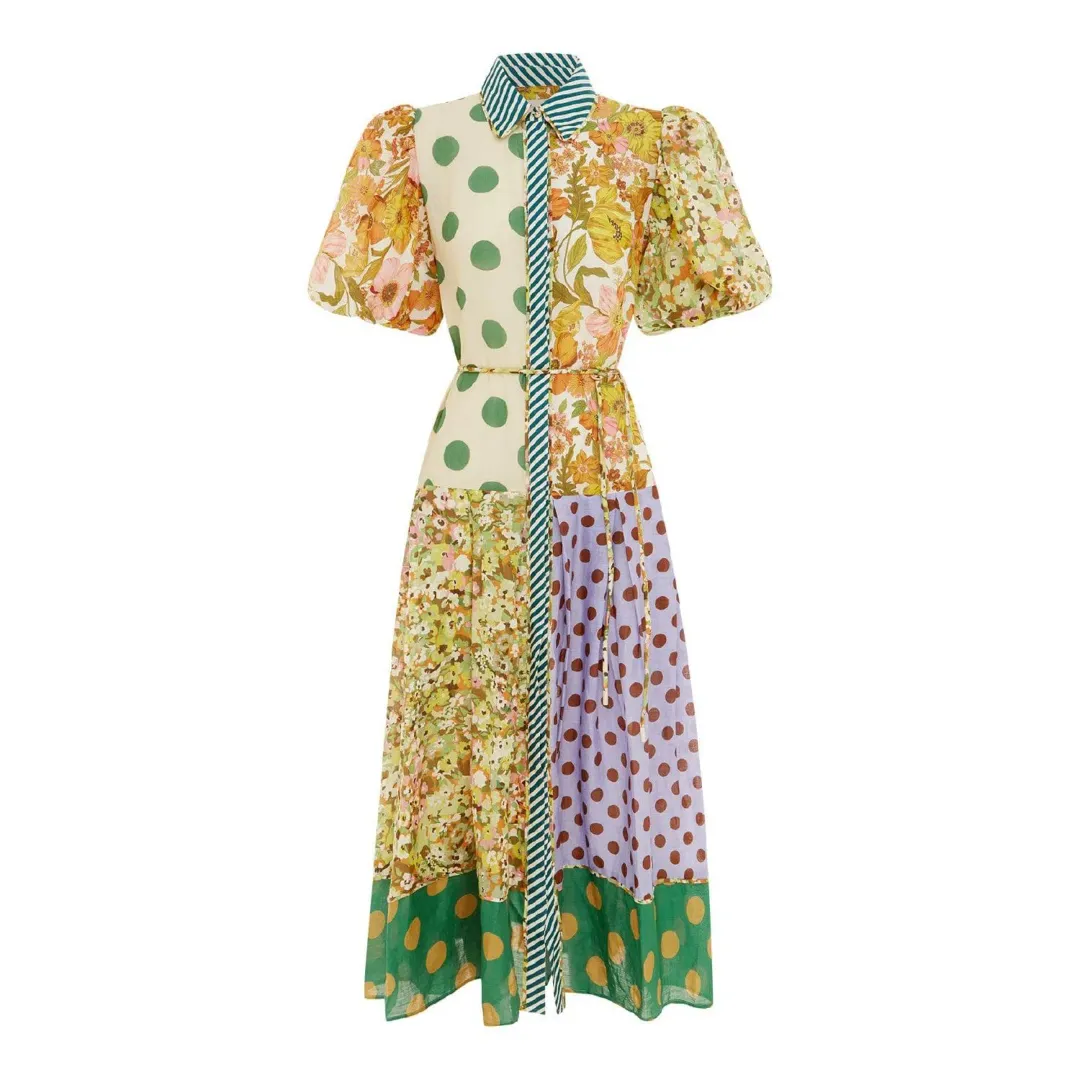 Alemais Finn Shirt Dress Multi Size 6 for rent on The Volte - main image
