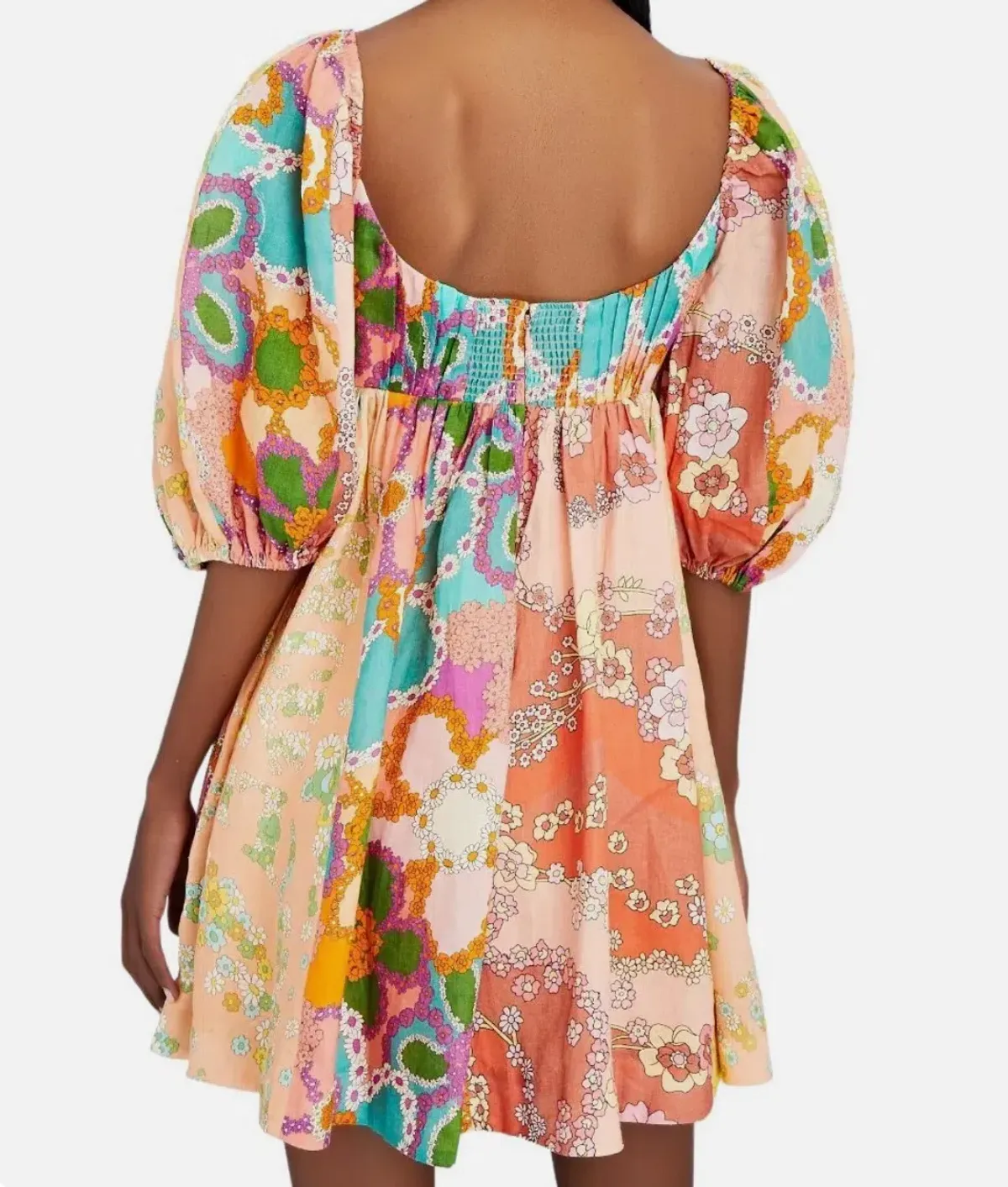 Zimmermann Lola Panelled Mini Dress Multi Floral Size 0P / AU 6 - Image 4