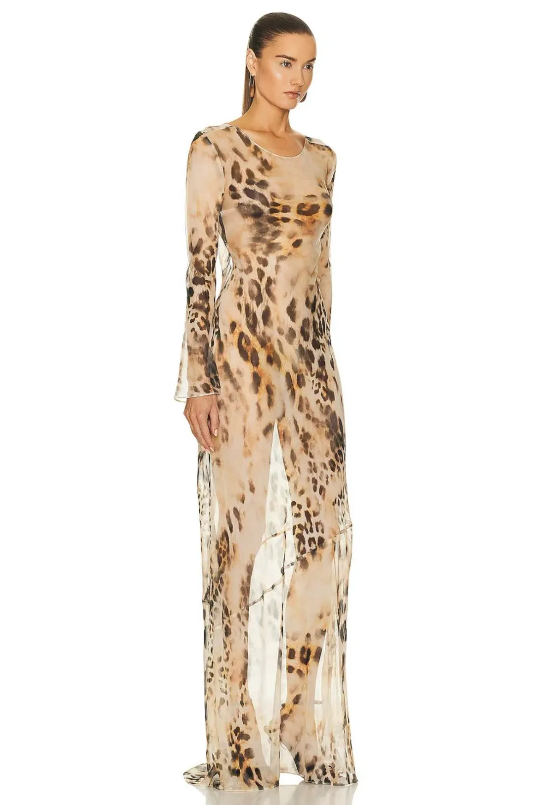 Retrofete Vienna Maxi Dress Vintage Cheetah Size 8 for rent on The Volte - main image