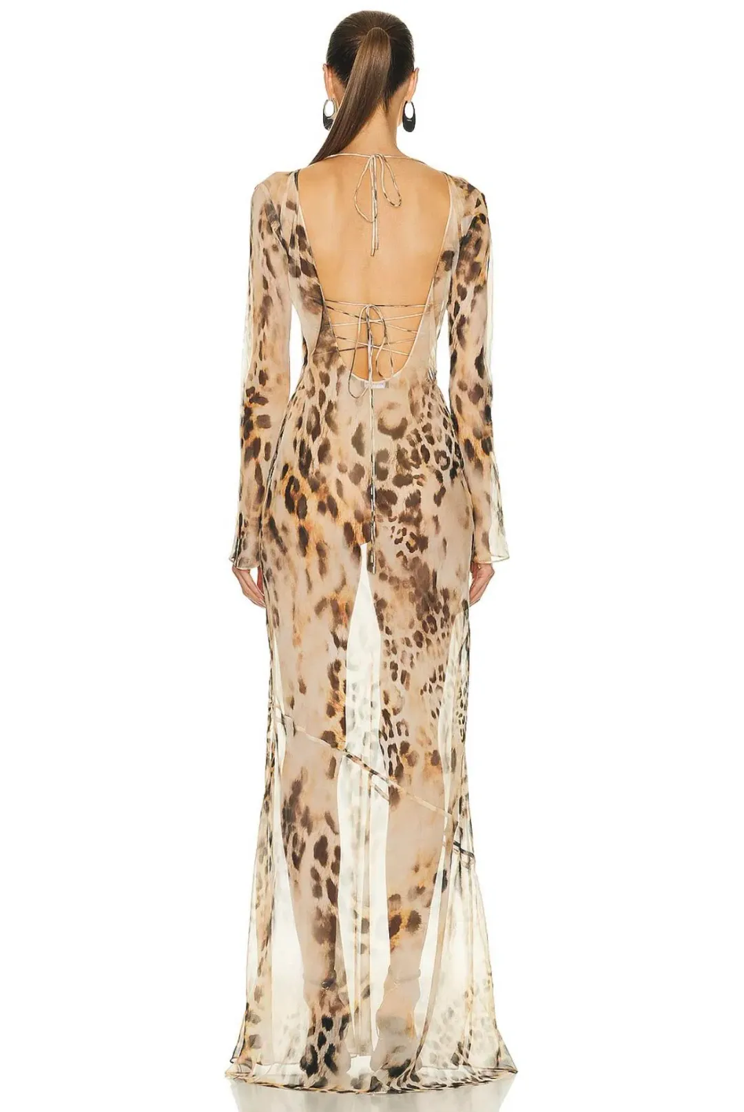 Retrofete Vienna Maxi Dress Vintage Cheetah Size 8 for rent on The Volte - main image