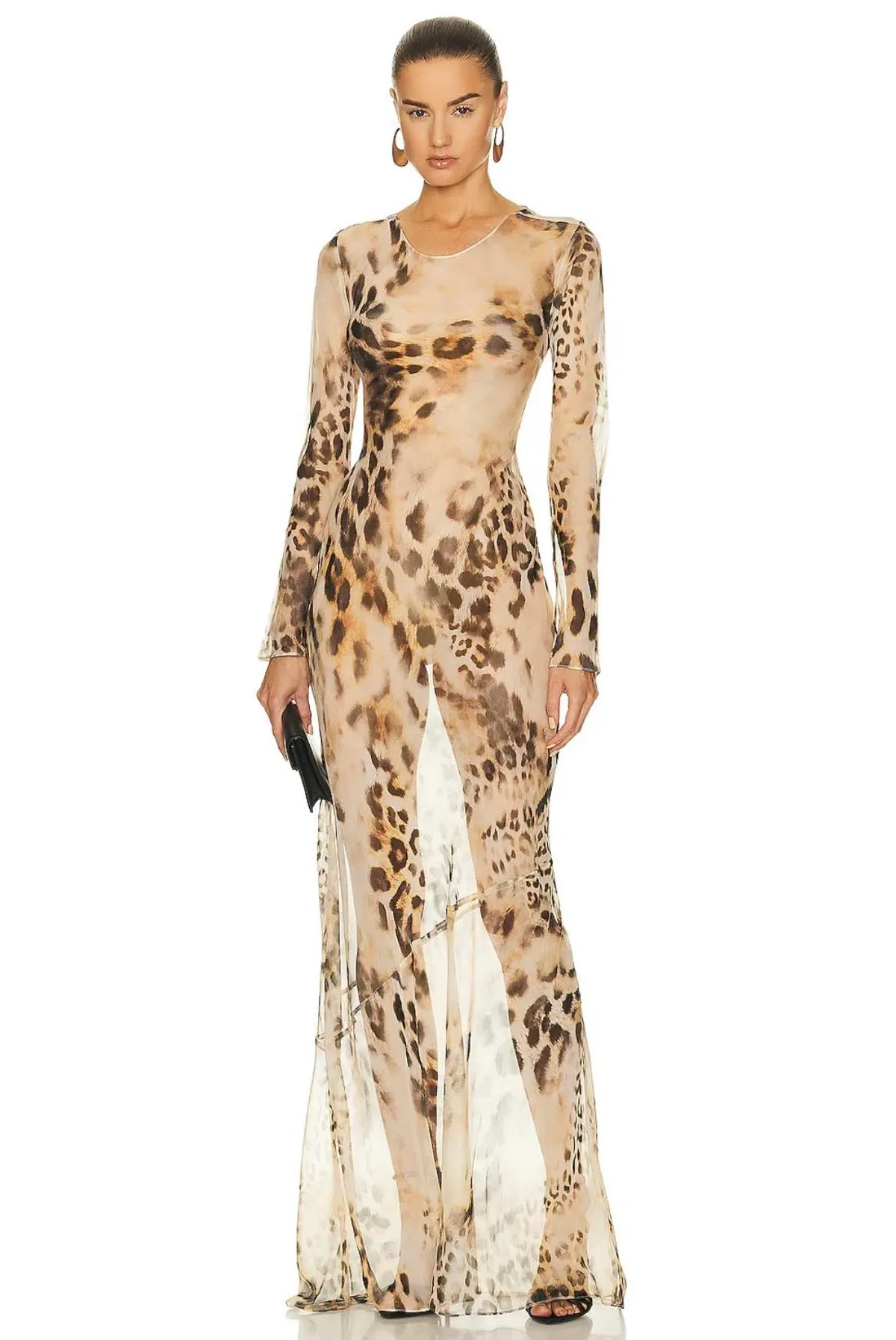 Retrofete Vienna Maxi Dress Vintage Cheetah Size 8 - Image 5