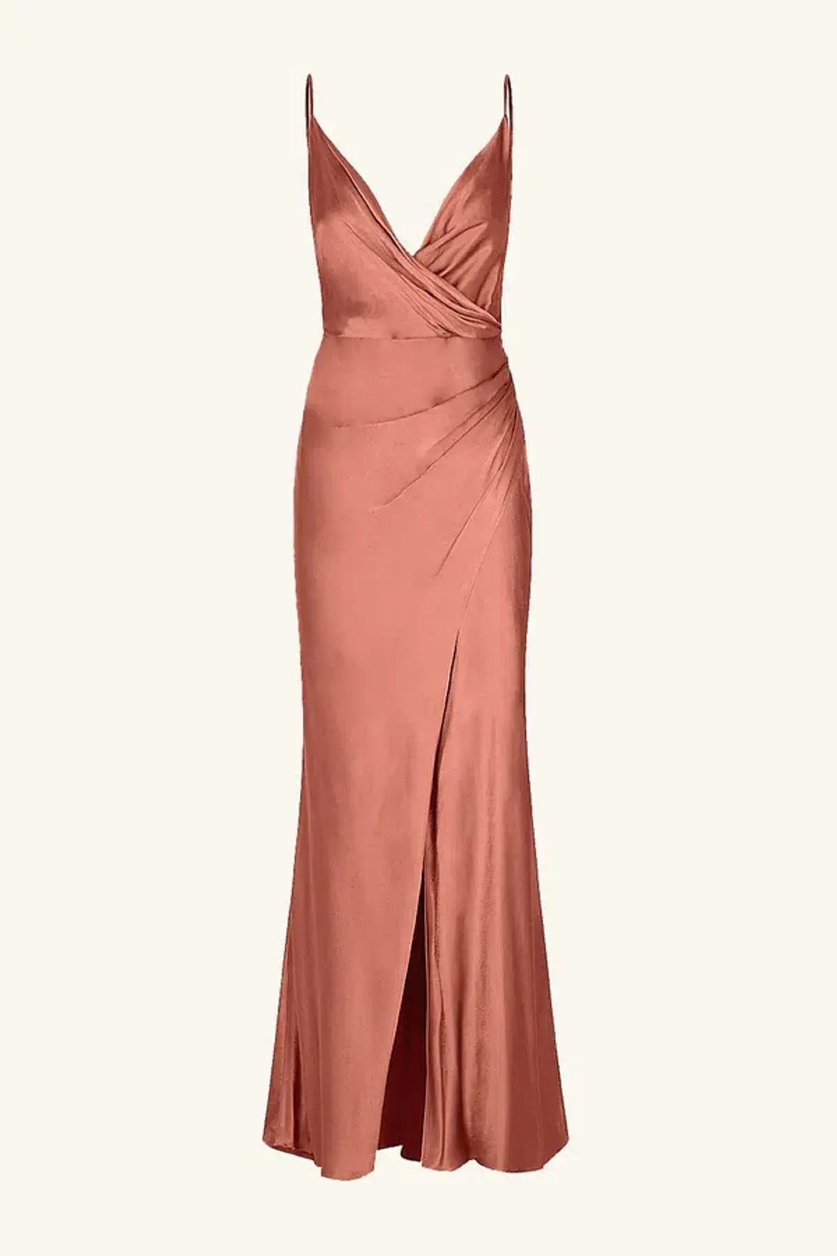 Shona Joy La Lune Cross Draped Maxi Dress in Terracotta Size AU 10 - Image 4