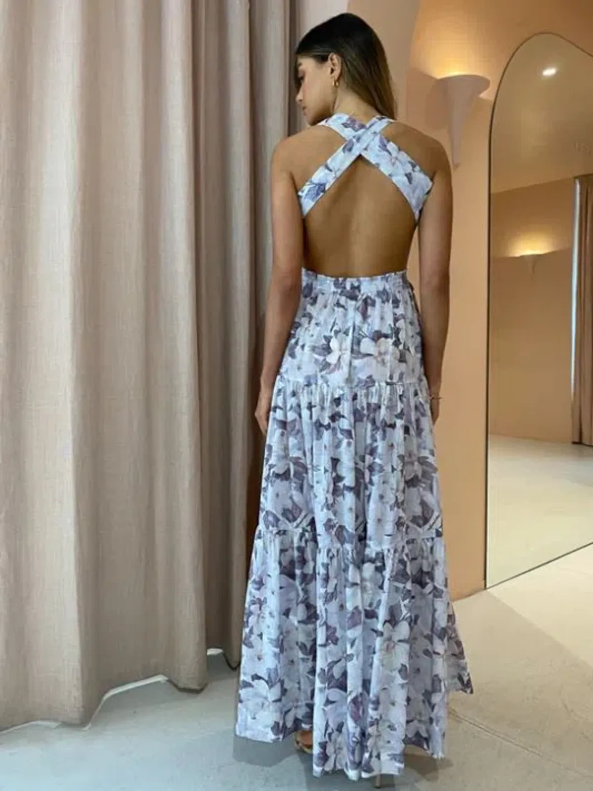 Bec & Bridge Gardenia Cotton Maxi Dress Multi Size AU 8 - Image 3